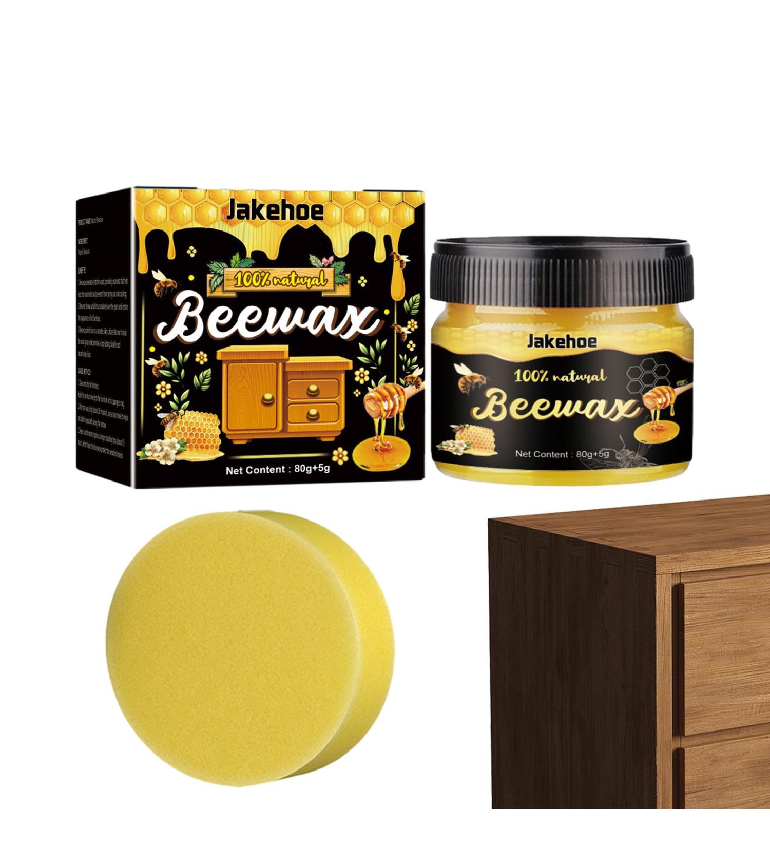 Furniture Beeswax Polish 80g Portable Wood Furniture Cleaner Polish | Flexible Beeswax Furniture Polish Restorer Furniture Cleaner and Polish for Wood Doors Chairs Floors Besreey - Buy Online on GoSupps.com