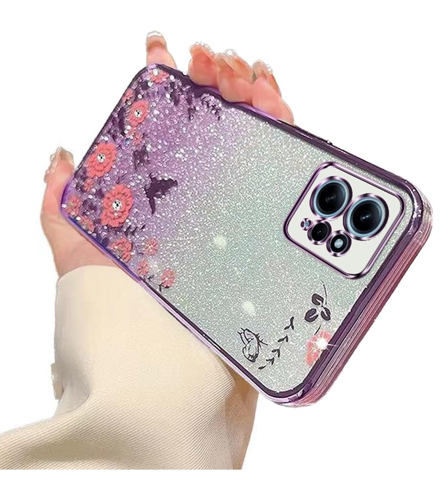Buy Tivenfezk Nadoli Glitter Diamond Case for Xiaomi Redmi Note 12 4G - Sparkle Flower Butterfly Soft Silicone Cover - International Shipping Available! - Buy Online on GoSupps.com