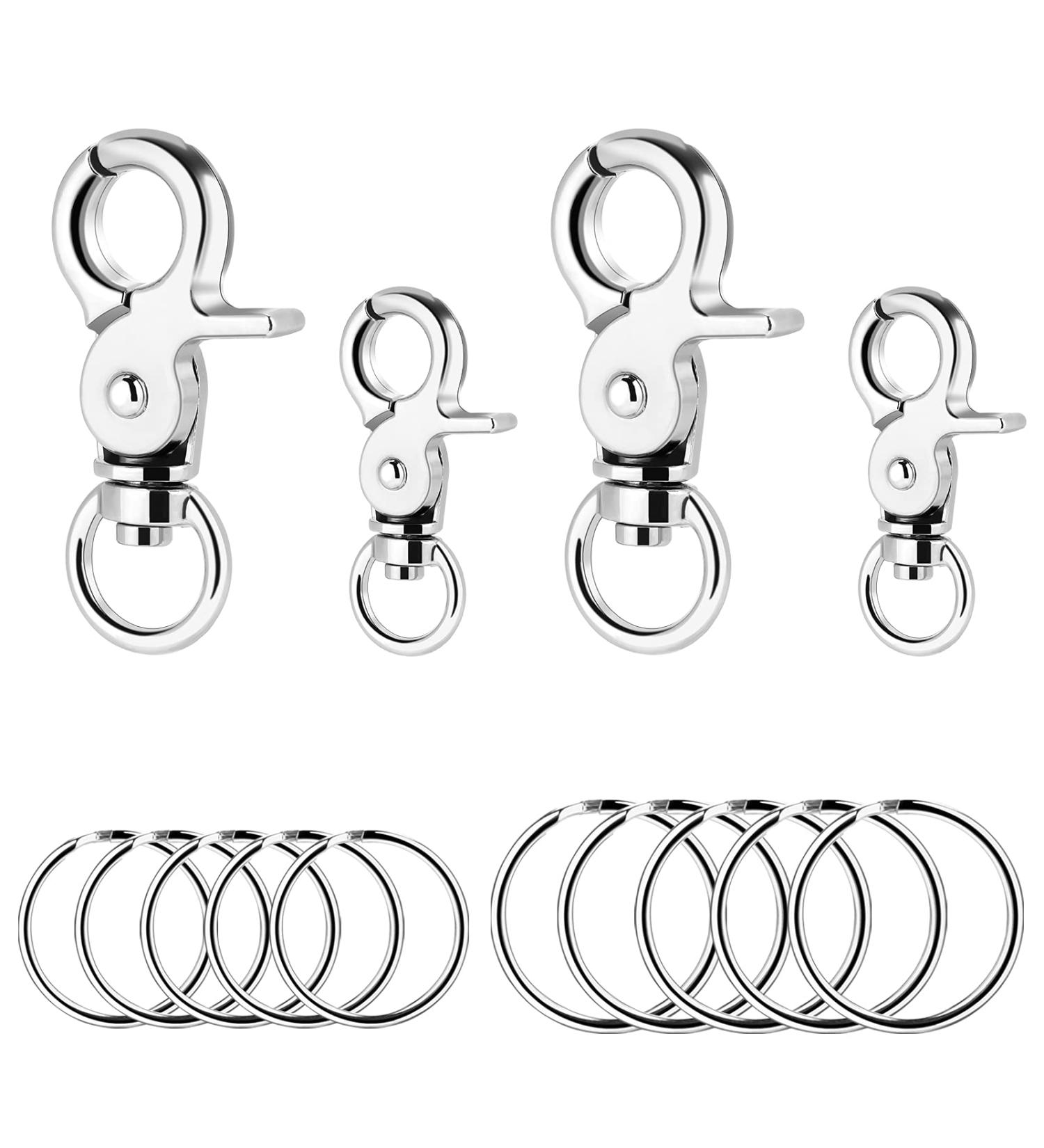 Molain 4 Set Dog Tag Clips with 10 Pieces Dog Tag Rings Durable Dog ID Tag with Rings for Dogs and Cats Collar Harnesses - Buy Online on GoSupps.com