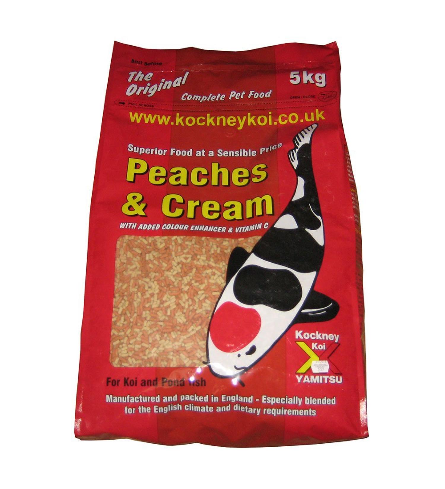 Kockney Koi Peaches & Cream Pond Food 5kg 5 kg (Pack of 1)