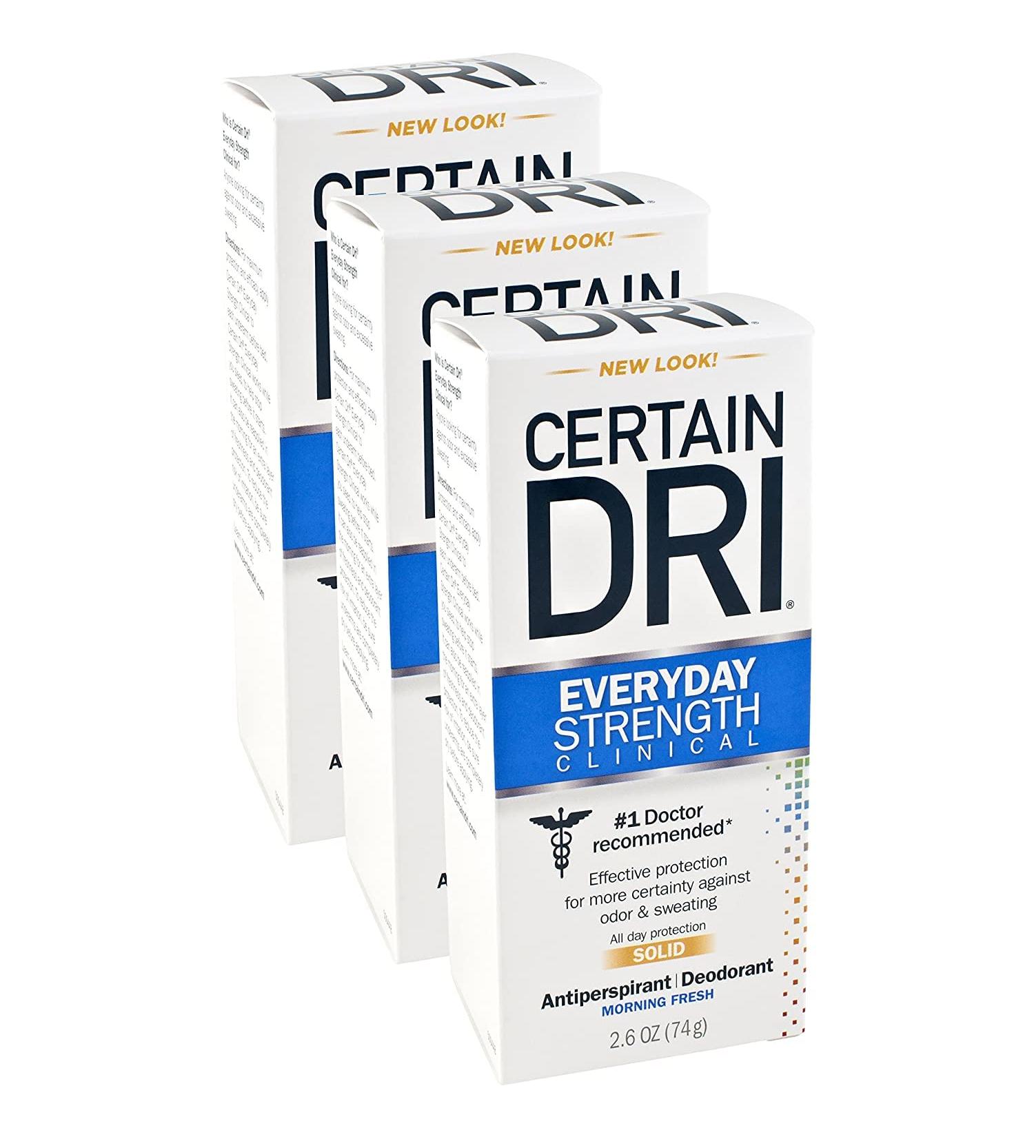 Certain-Dri Am Solid Antiperspirant/Deodorant 2.6oz (Pack of 3) | Long-Lasting Sweat Protection - Buy Online on GoSupps.com