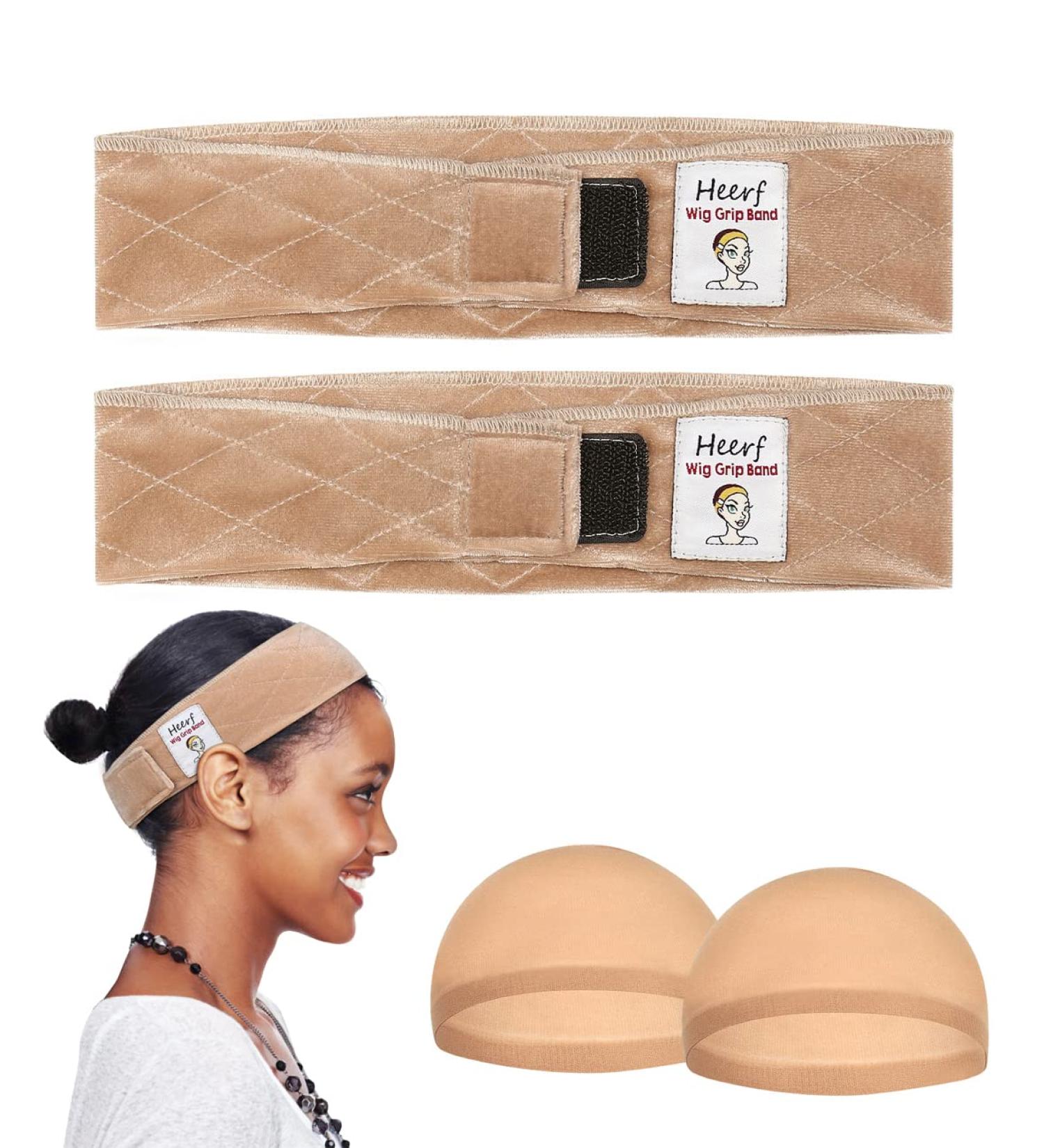 Adjustable Velvet Wig Grip Comfort Band - Headband Holder for Wigs - 2 Pack - Buy Online on GoSupps.com
