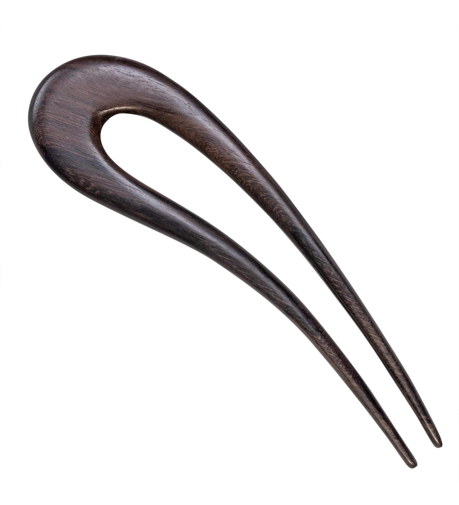 81stgeneration Women's Brown Natural Wood Wooden Double Prong Vintage Style Curved Hair Stick Pin Hairpin - Buy Online on GoSupps.com