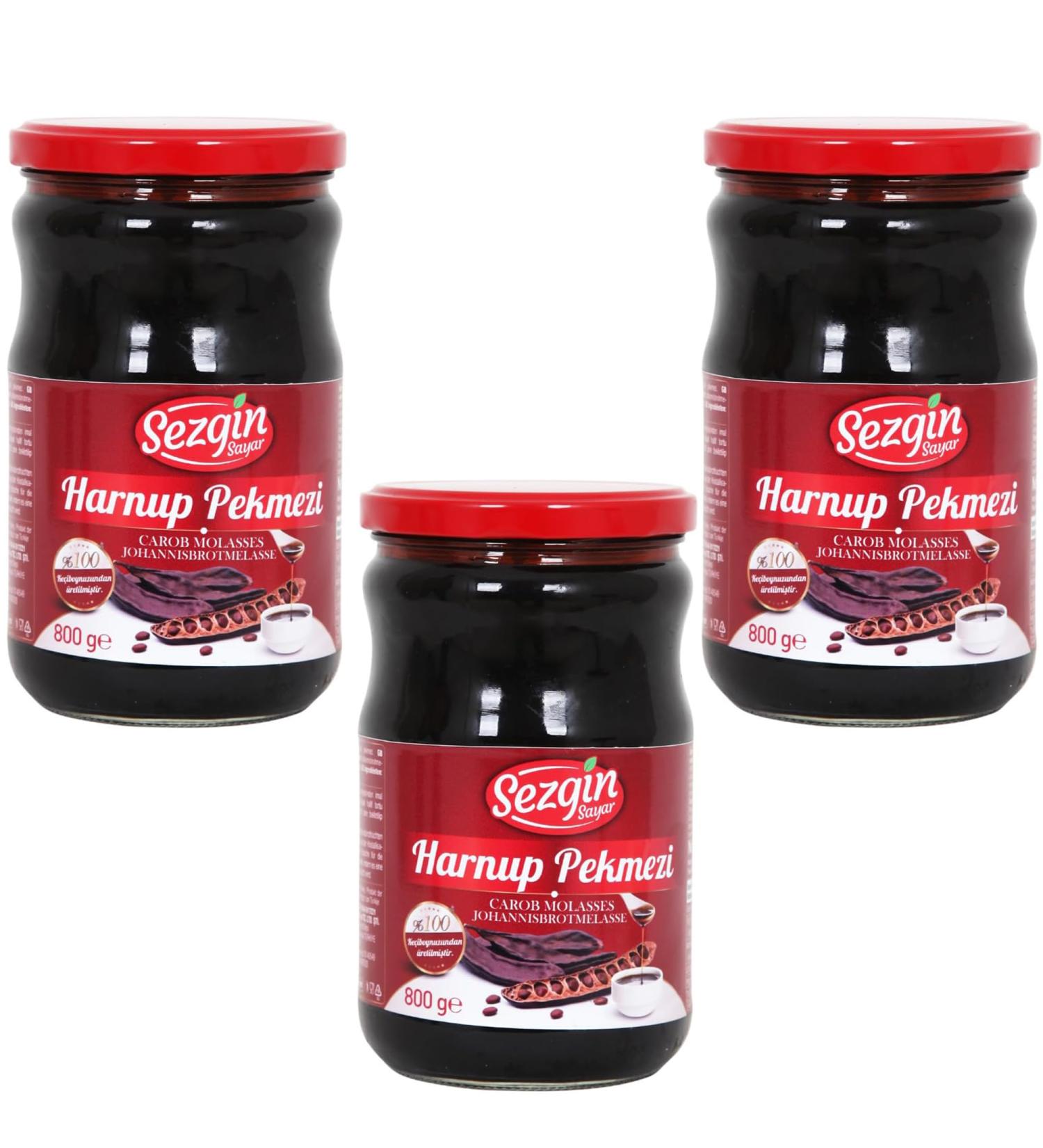 Buy Johannisbrots Syrup - Vegan & 100% Natural Keciboynuzu Pekmezi | Gluten-Free No Dyes No Preservatives | 3 x 640g Pack - International Shipping - Buy Online on GoSupps.com