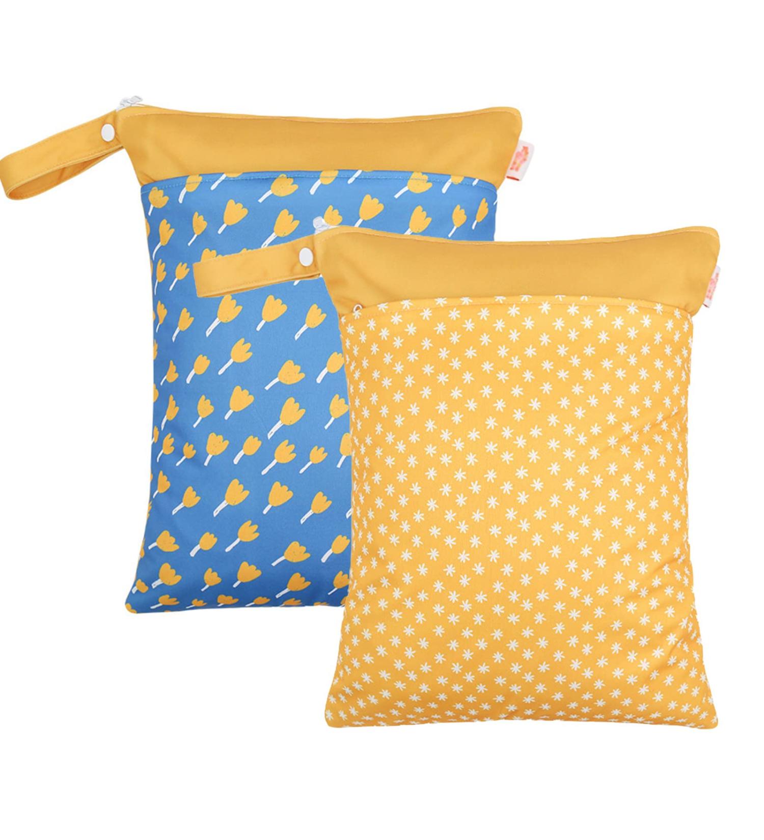 Seaur Wetbag Baby Kinder Waterproof Nappy Bag - Reusable Zip Pocket for Diaper Beach Pool & Gym - 2 Pieces (30x40cm) - Buy Online on GoSupps.com