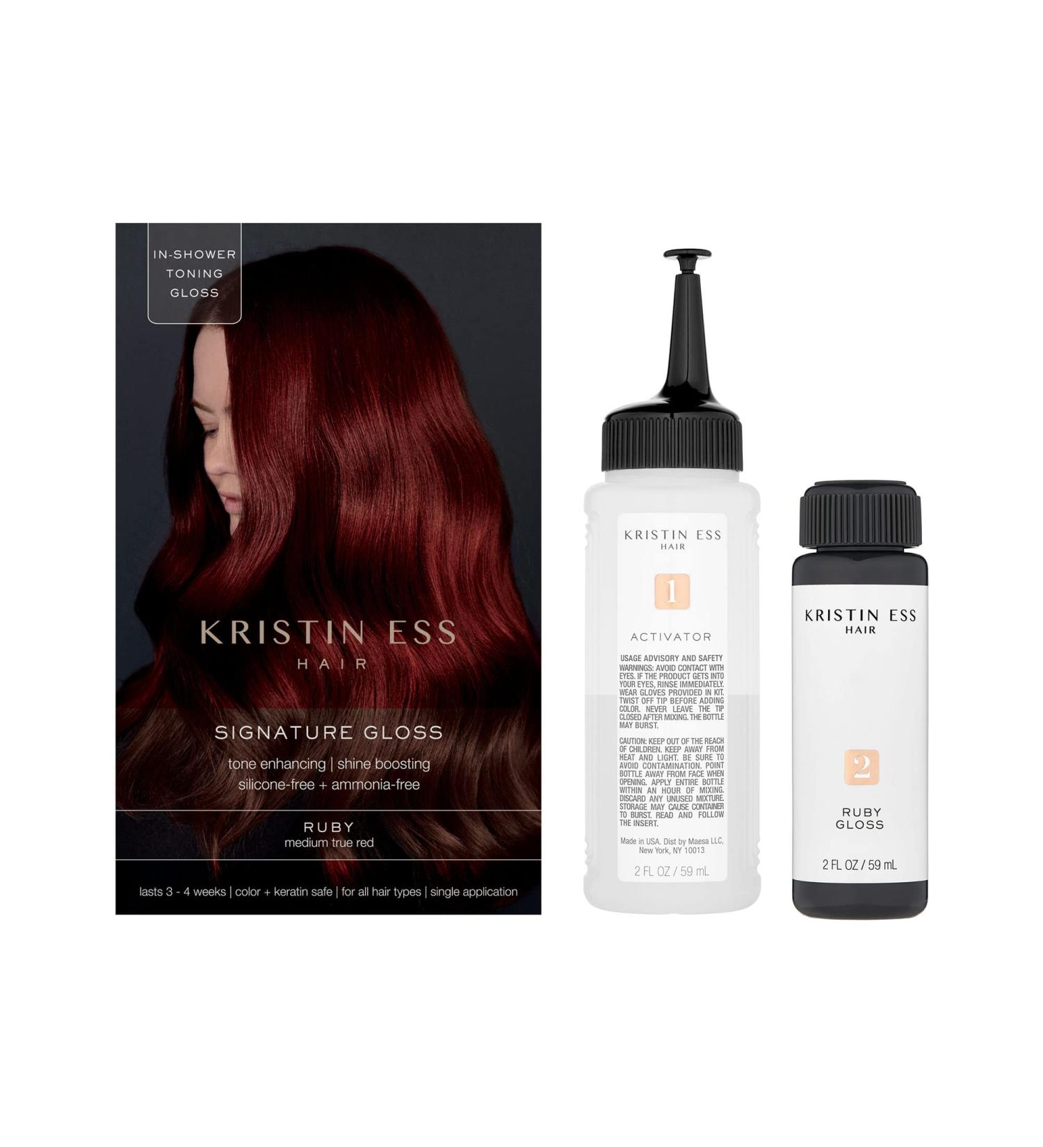 Buy Kristin Ess The One Signature Hair Gloss - Ruby | Medium True Red for Vibrant Hair Color & Shine | International Shipping - Buy Online on GoSupps.com
