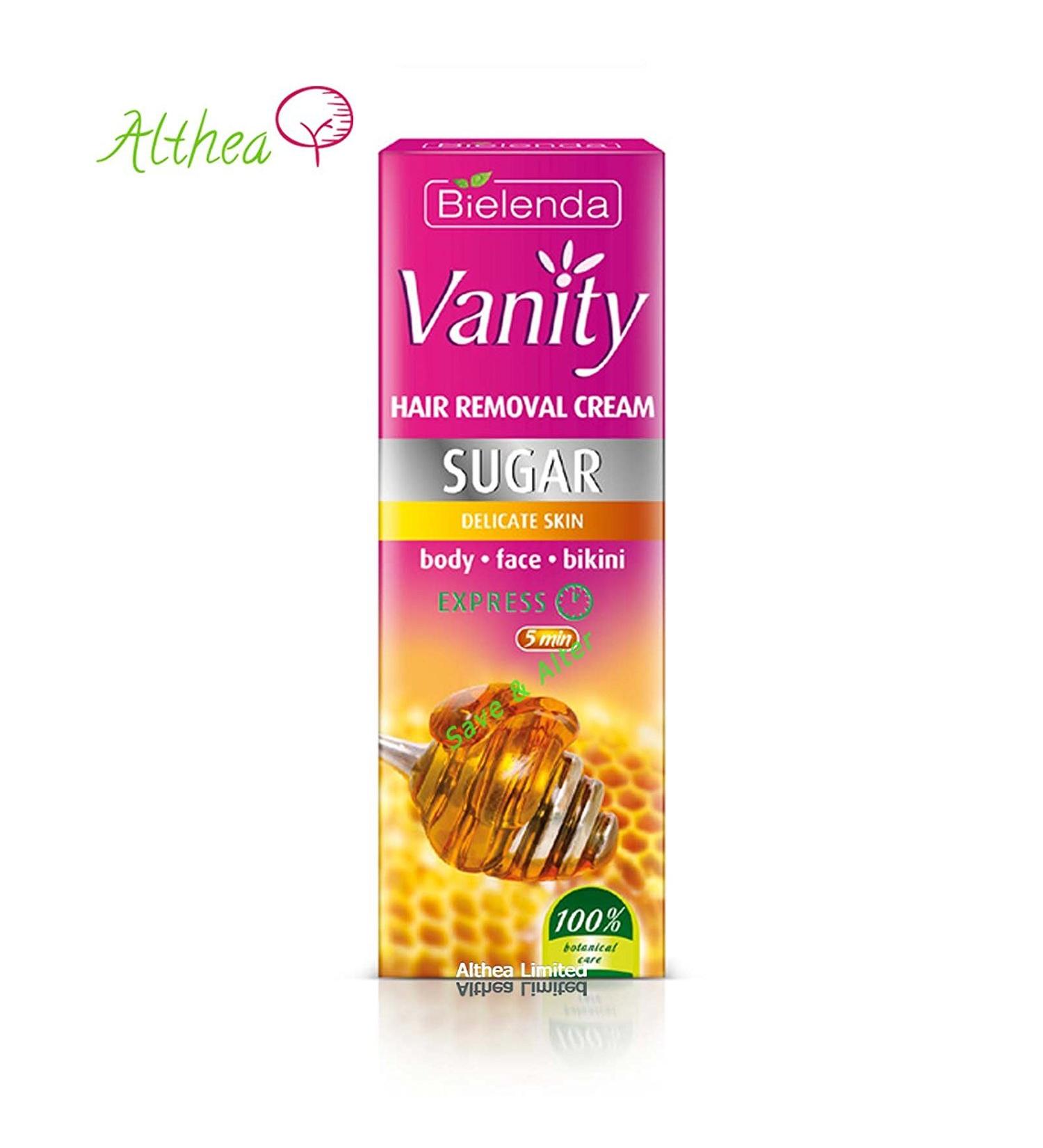 Bielenda Vanity Sugar Hair Removal Cream for Delicate Skin - Body, Face, Bikini Area - Buy Online on GoSupps.com
