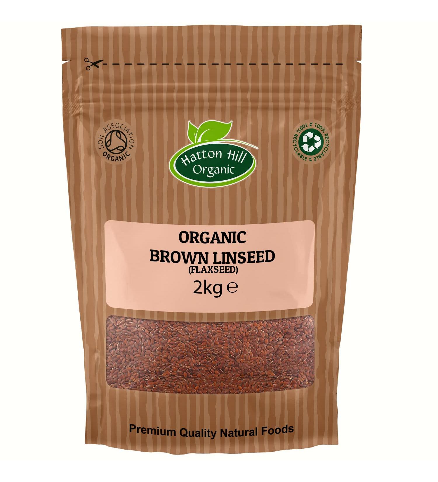 Organic Flaxseed Brown (Linseed) 2kg by Hatton Hill Organic - Certified Organic - Buy Online on GoSupps.com