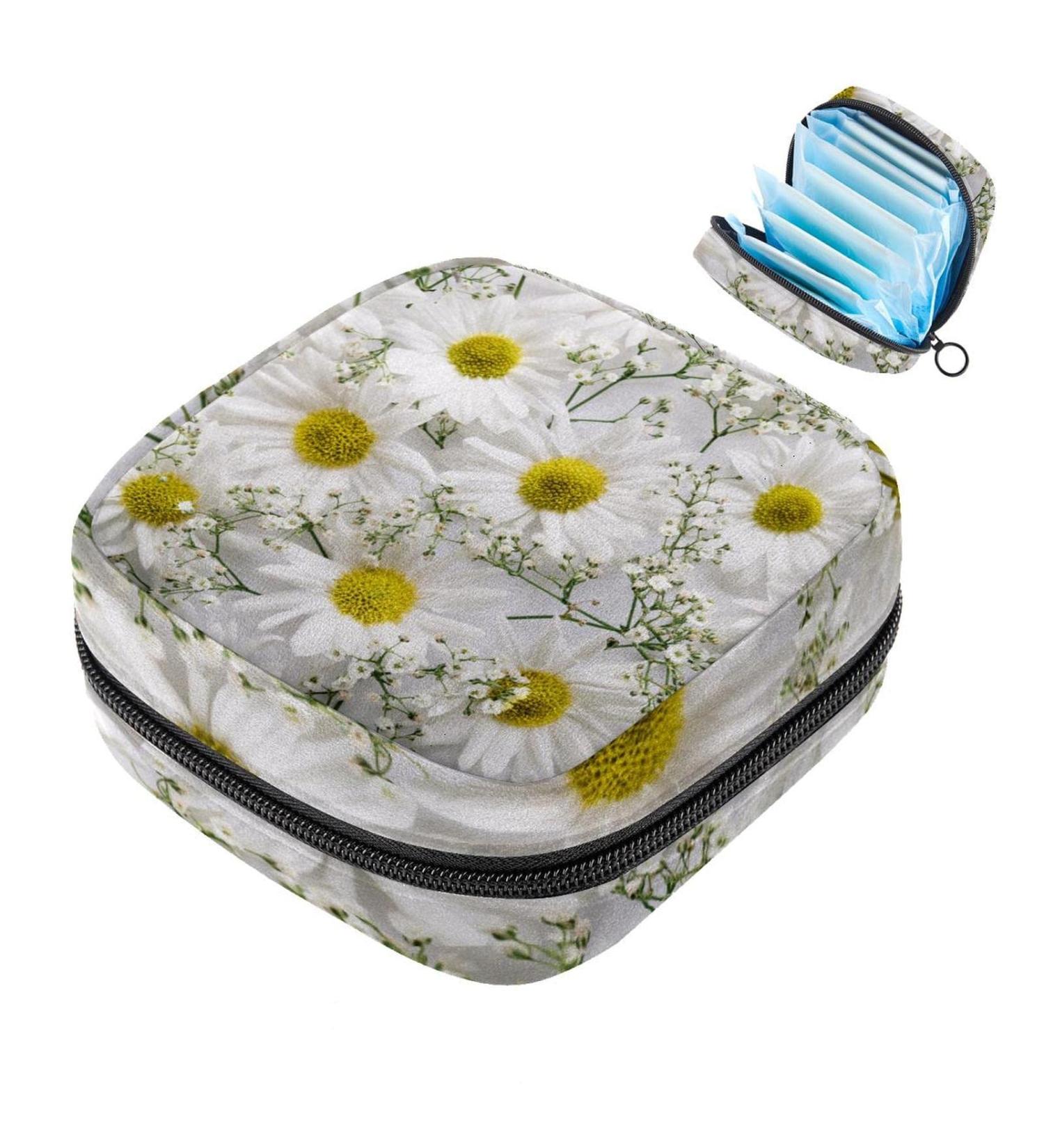 Buy Durable Daisy Composition Storage Bags for Women & Teens | Menstrual Cup Pouch - Ideal for Travel & Organization - Buy Online on GoSupps.com
