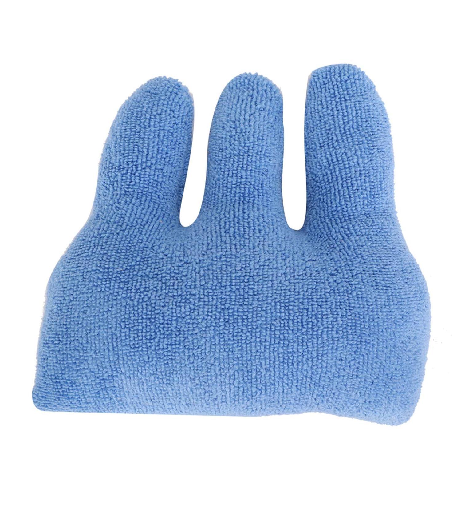 Finger Separator for Pain Relief & Comfortable Sleep | Soft Terrycloth Elastic Band | Light Blue Green & Orange | 12x12cm | One Size - Buy Online on GoSupps.com