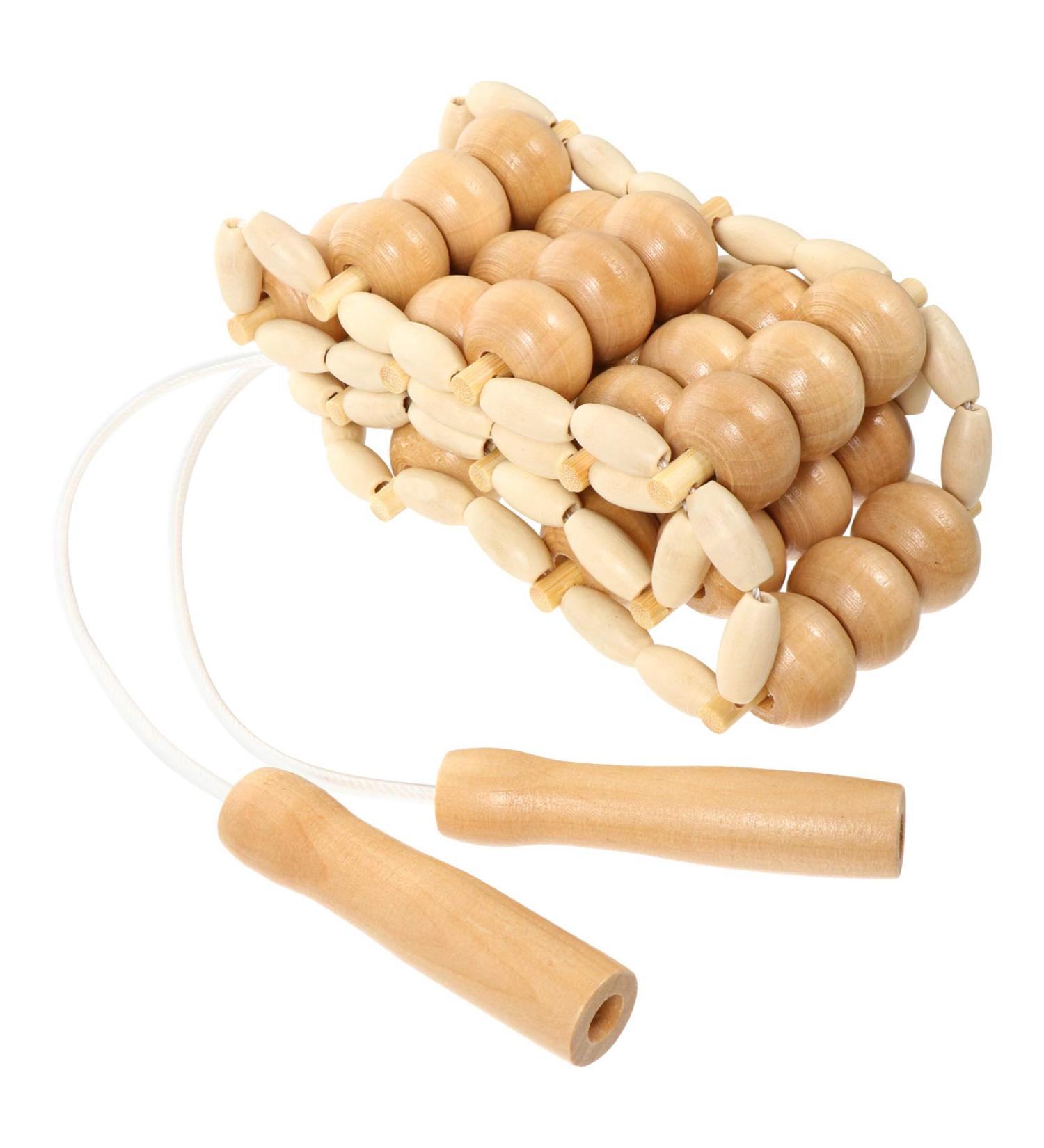 Healifty Handmade Wooden Body Massager - Back Roller for Muscle Relief | 1pc (Beige) - Buy Online on GoSupps.com