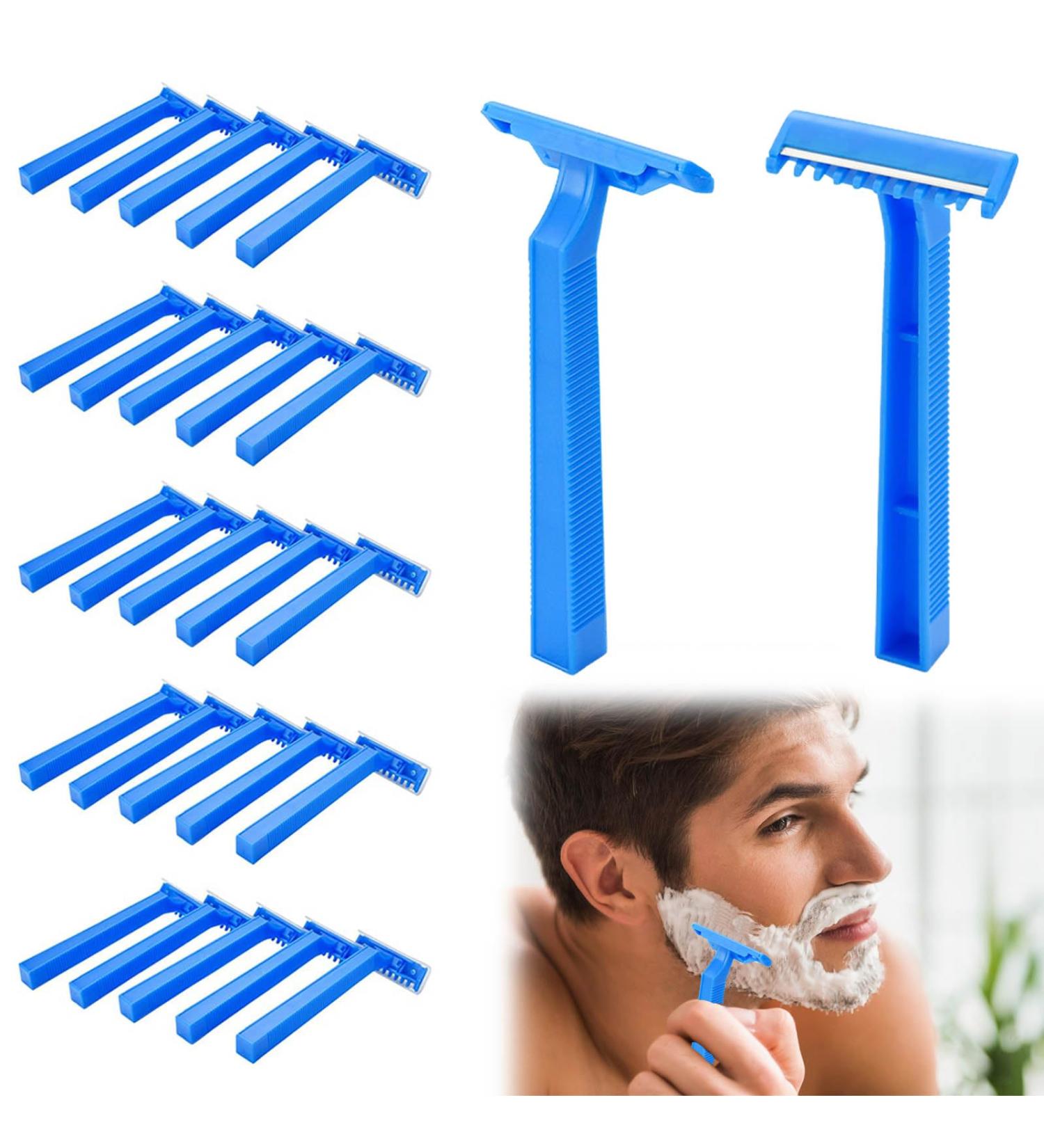 30 Disposable Safety Razors for Men - Blue Single-Razor Planes for a Smooth Shave - Buy Online on GoSupps.com