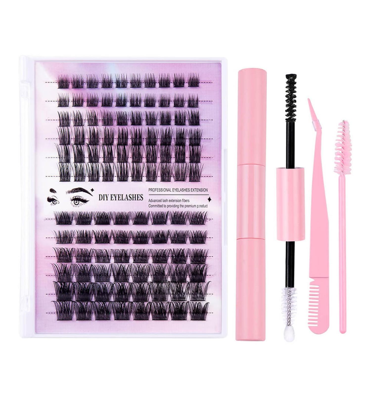 DIY Lash Extension Kit | Fluffy Individual Eyelash Clusters 10-16mm | Includes Lashes Glue & Seal | Perfect for International Shipping - Buy Online on GoSupps.com