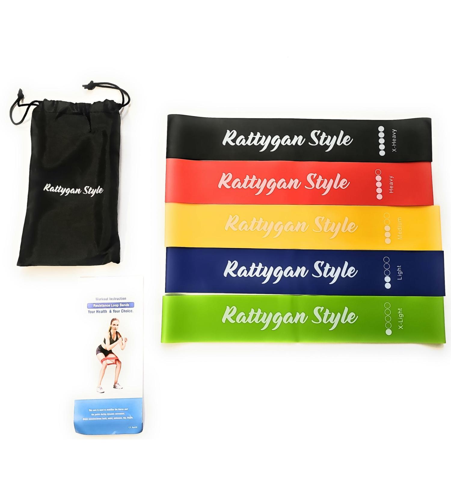 Buy Resistance Exercise Loop Bands Set - Includes Instruction Manual & Carry Bag | International Shipping Available - Buy Online on GoSupps.com