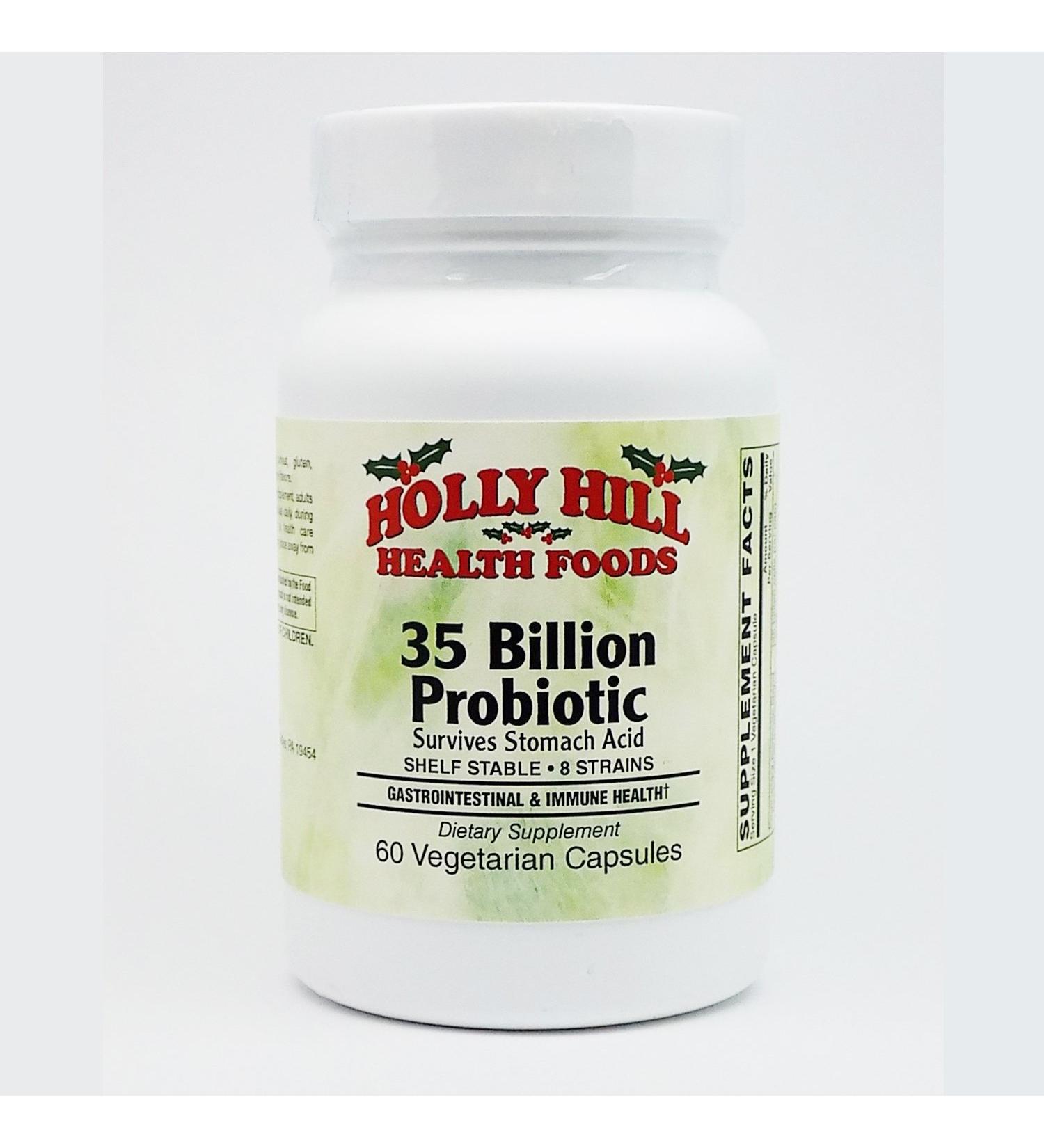 Holly Hill Health Foods 35 Billion Probiotic 60 Vegetarian Capsules - Buy Online on GoSupps.com