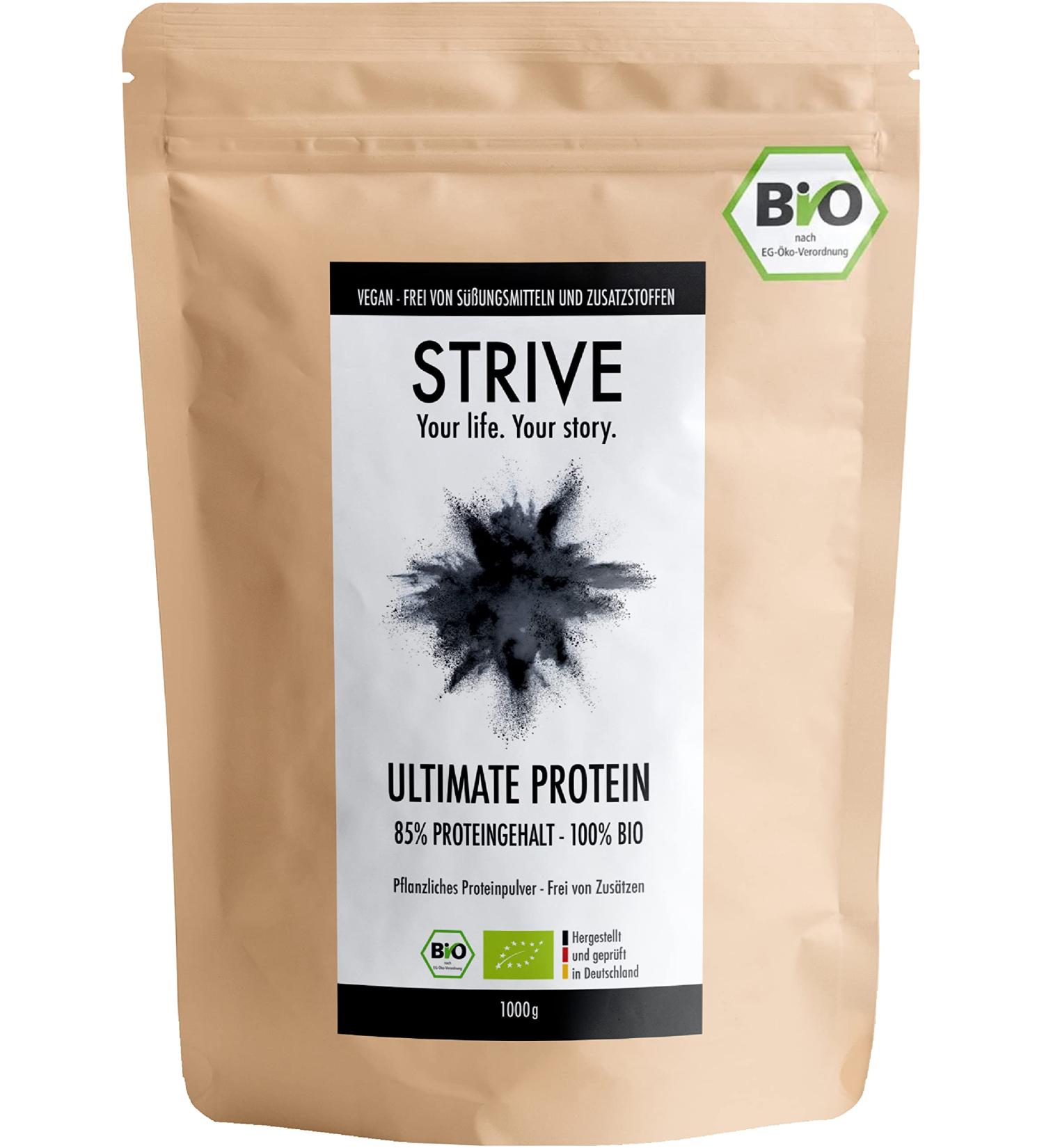 Ultimate Protein 100% Bio Vegan - 1kg Organic Plant-Based Protein Powder | 85% Protein All Essential Amino Acids | Soy-Free Sweetener-Free Vegan Protein from Rice Peas & Hemp - Buy Online on GoSupps.com