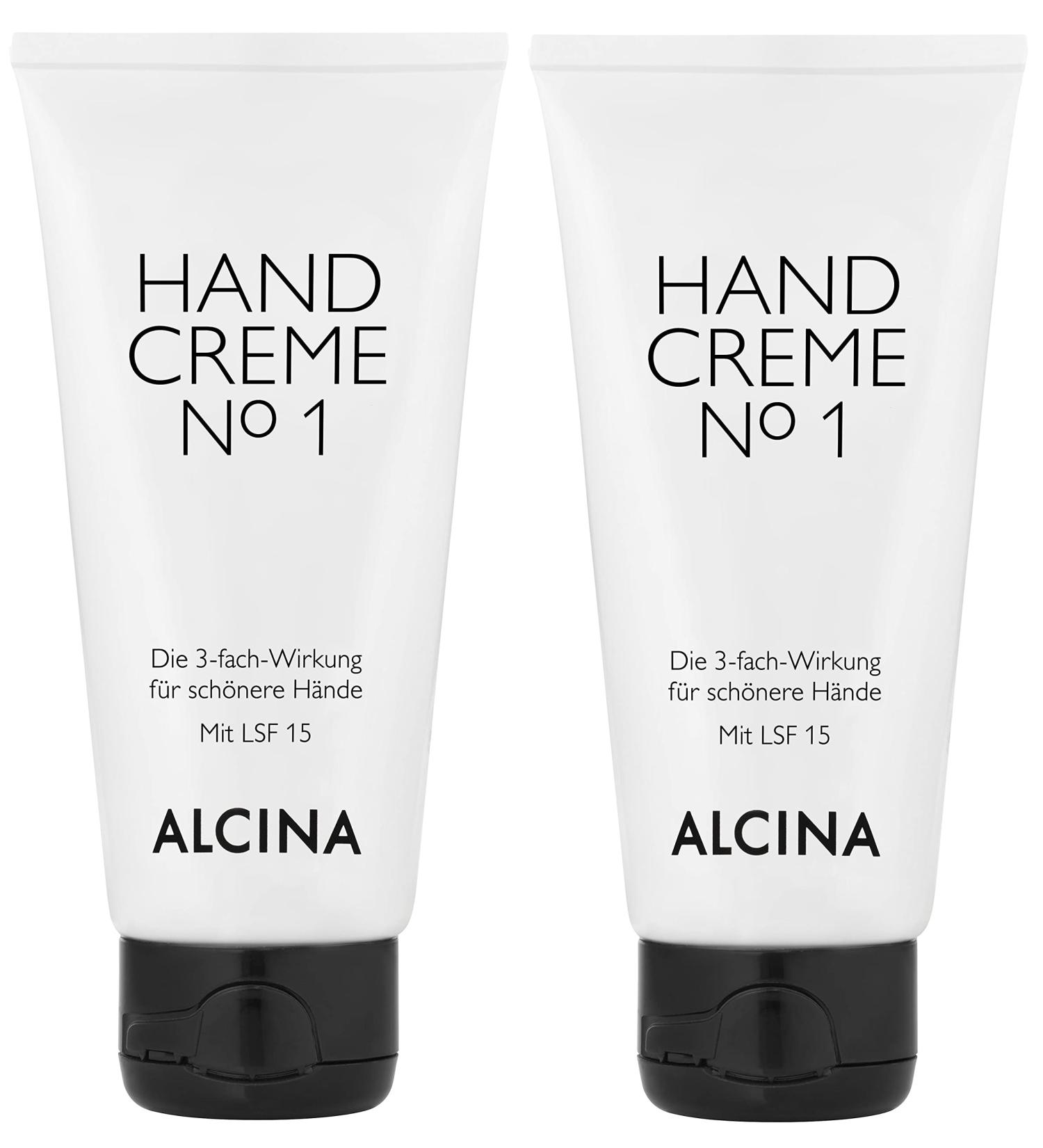 2x Hand Cream No.1 nourishing cosmetics Alcina 3-fold effect 50 ml each 100 ml