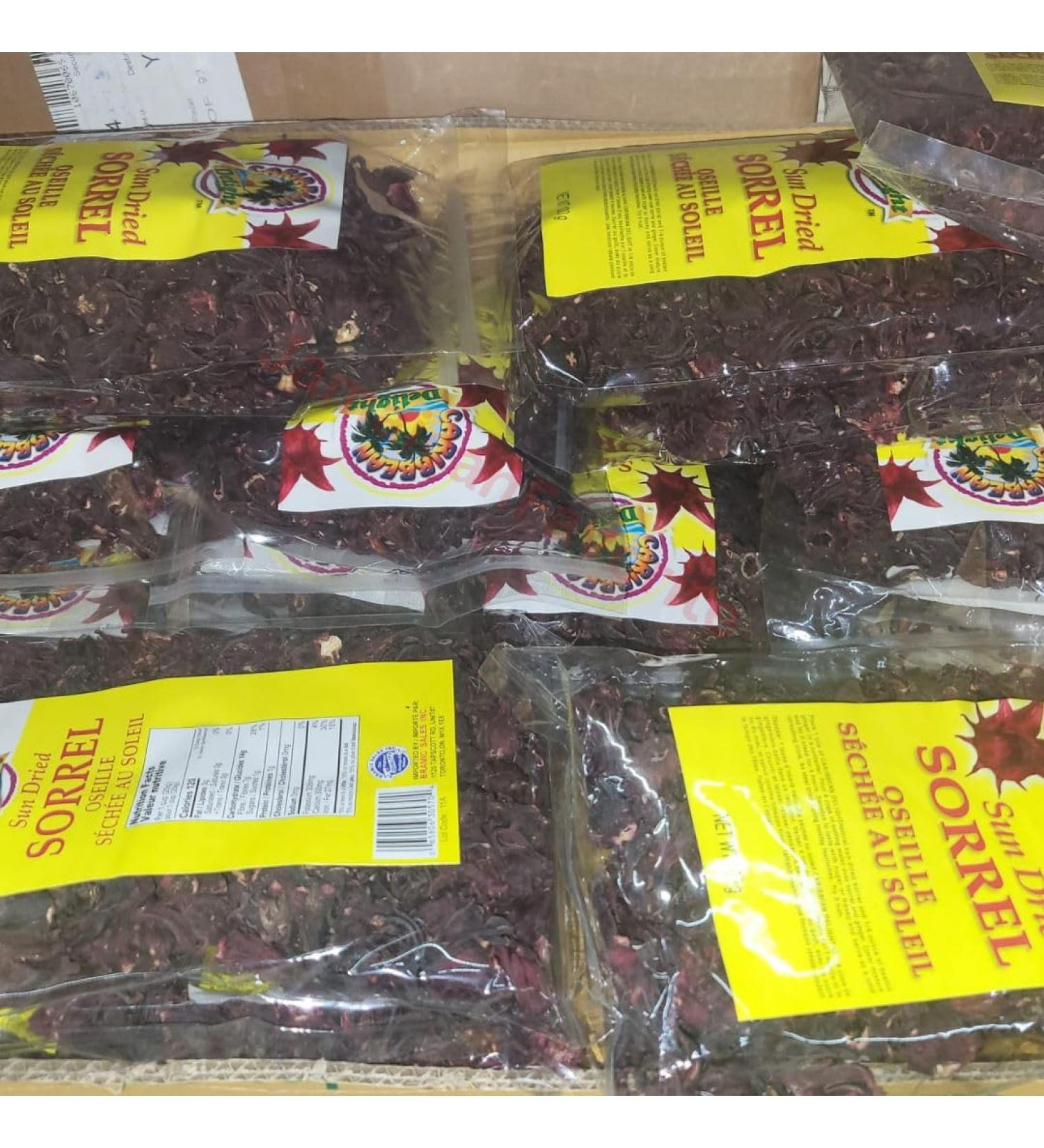 3 x Sun Dried Sorrel Petal Leaves - Jamaican Hibiscus Flower Tea Infusion - Caribbean Drink Punch - Buy Online on GoSupps.com