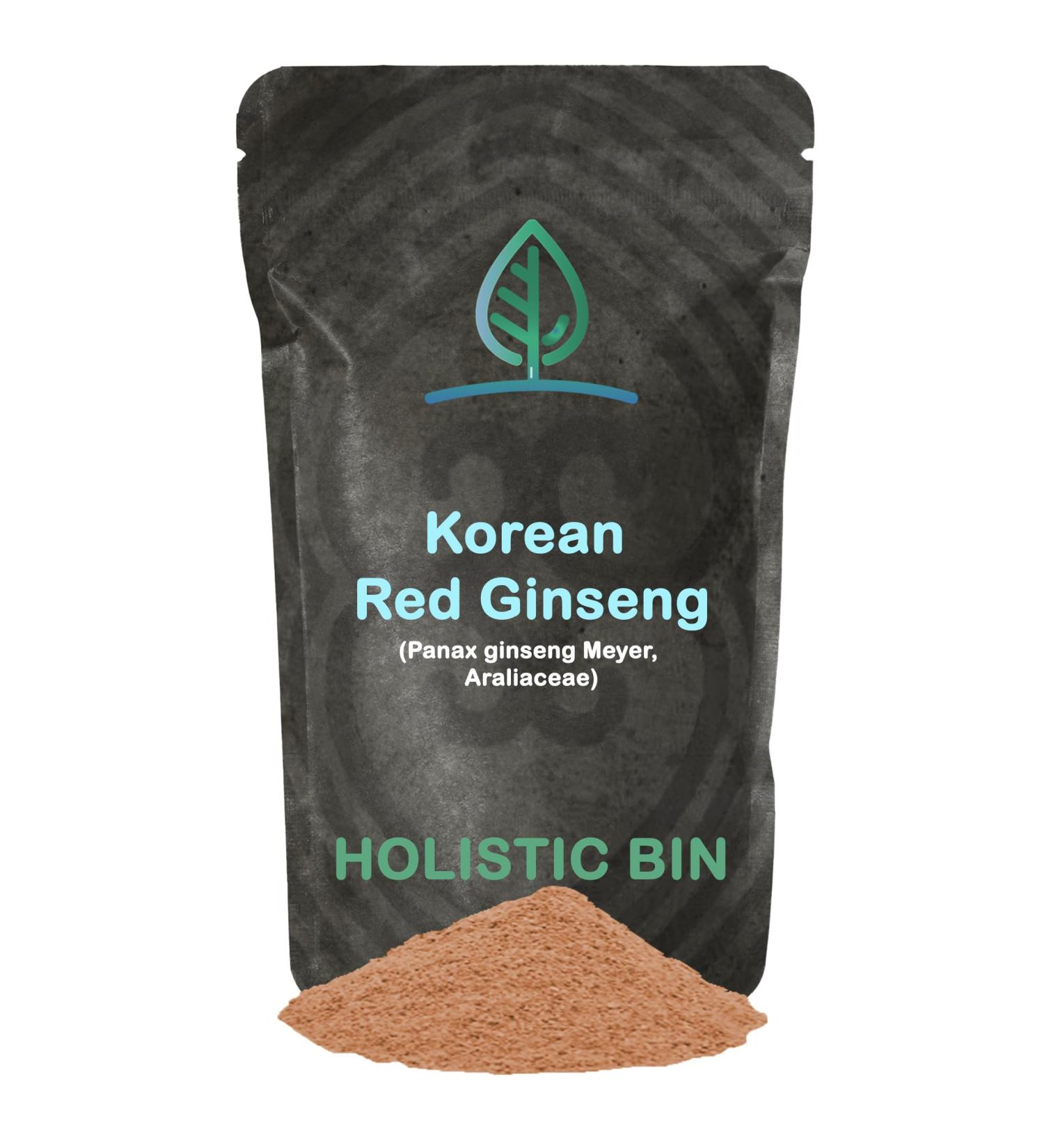 Holistic Bin Korean Red Ginseng Powder Pure Panax Ginseng Supplement | Vegan Gluten Free Non GMO No Fillers | Rich in Ginsenosides (50g) Korean Red Ginseng 1.76 Ounce (Pack of 1) - Buy Online on GoSupps.com