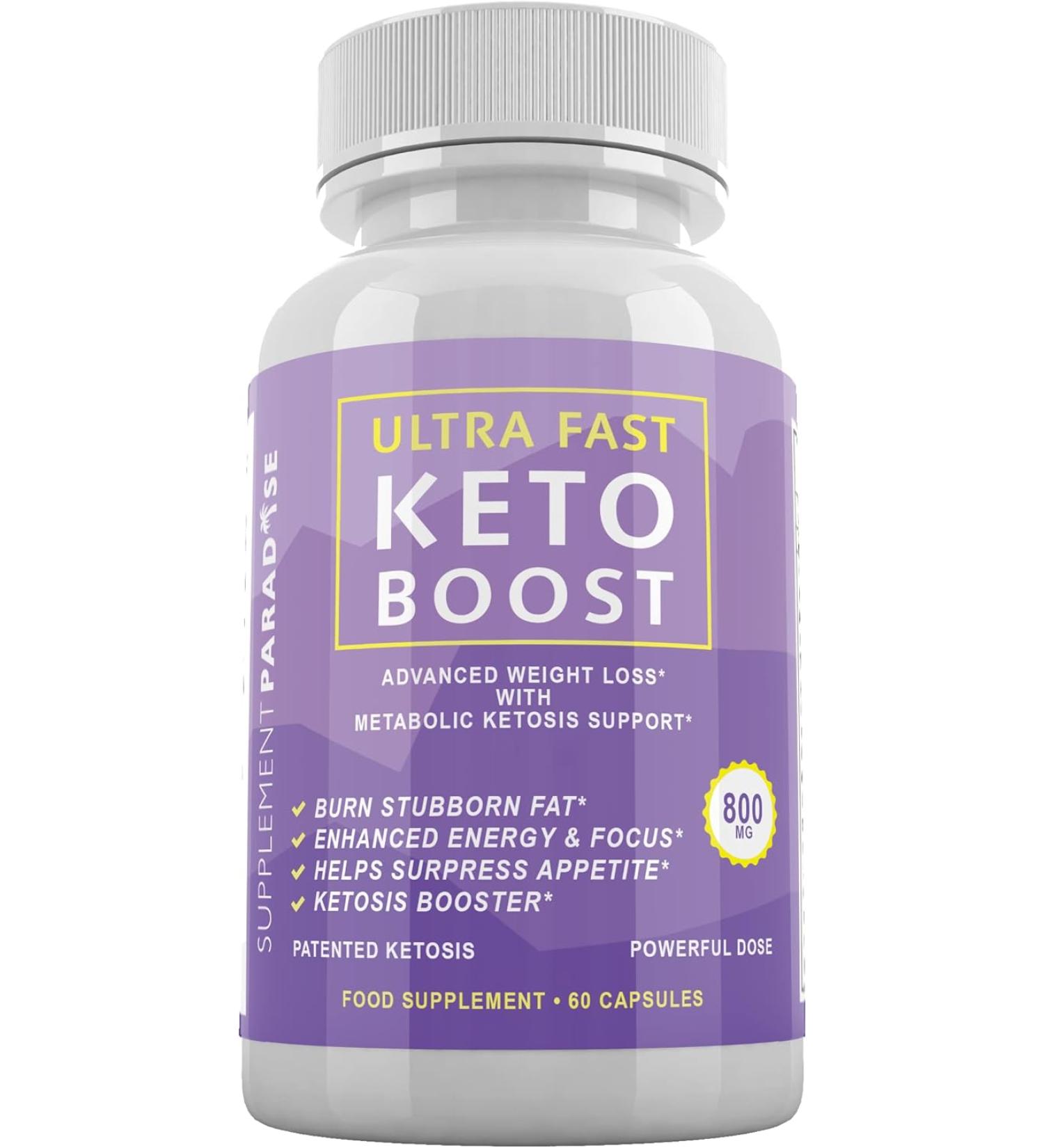 Ultra Fast Keto Boost - Advanced Ketogenic Weight Loss Support - Enriched with Vitamins 60 Capsules - Buy Online on GoSupps.com
