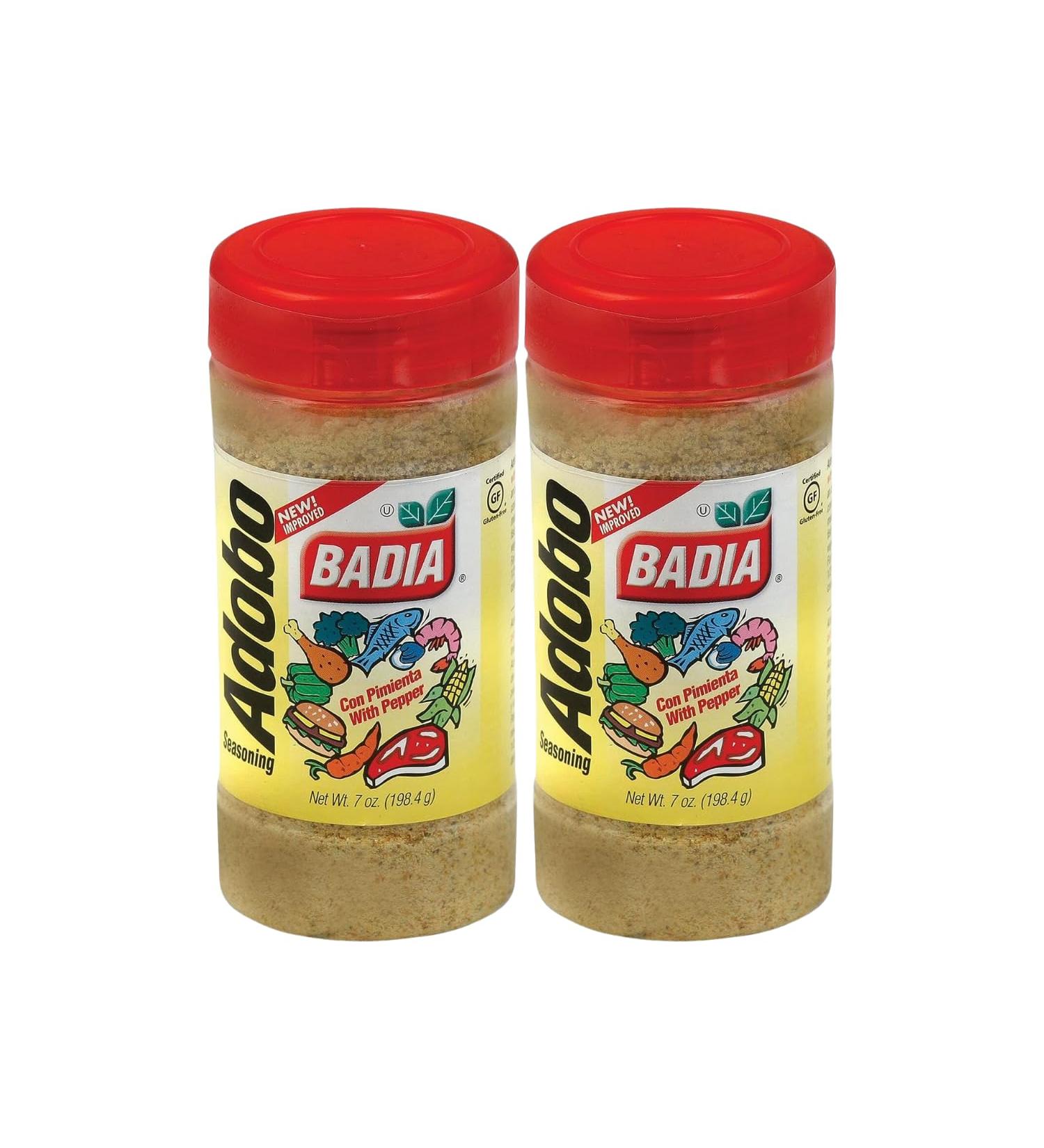 Badia Adobo Seasoning With Pepper 198.4g | Great for All Kind of Meat and Vegetables | Gluten Free | Pack of 2 - Buy Online on GoSupps.com