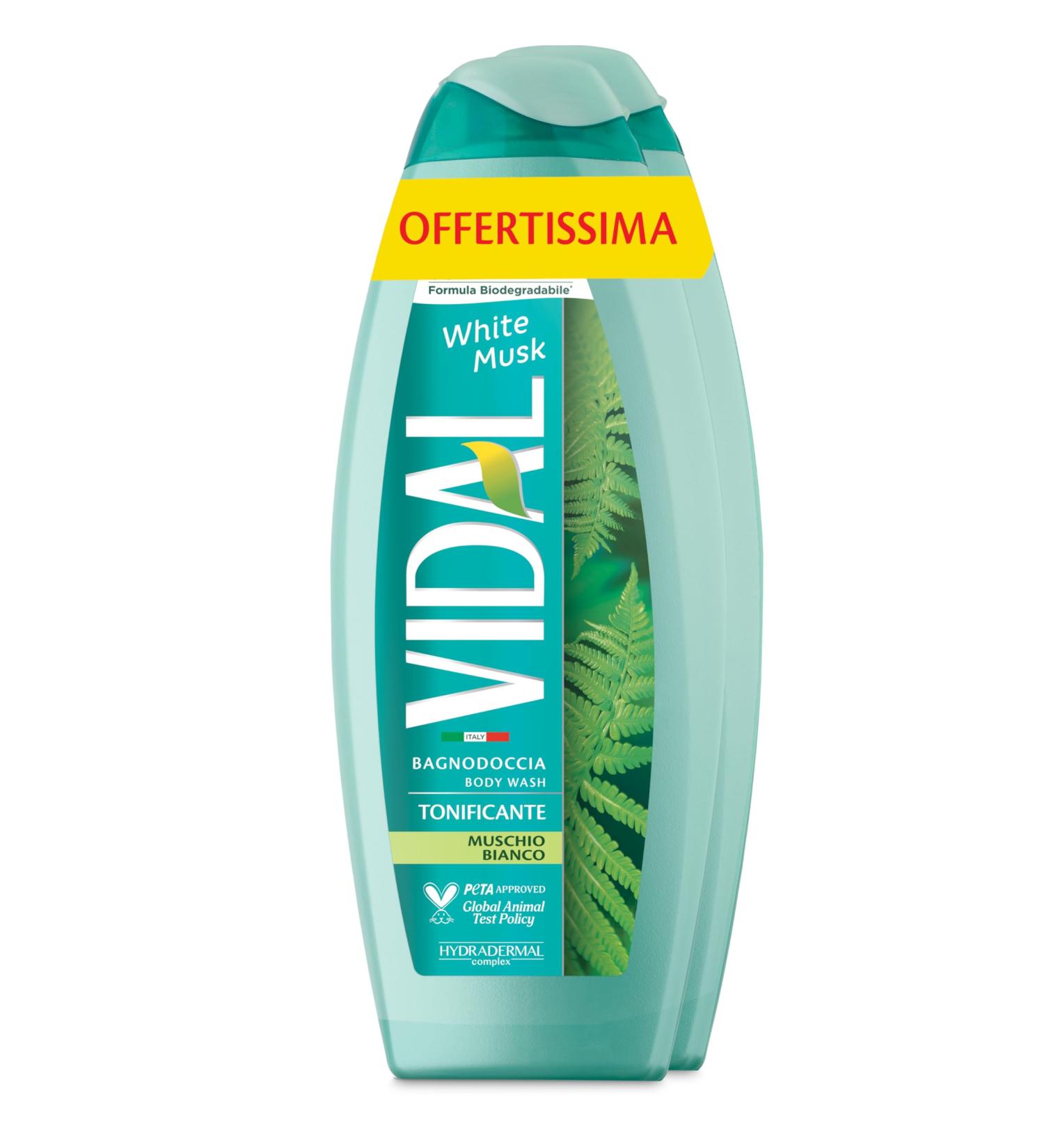  Vidal Vidal - White Musk Foaming Soap Toning Formula White Foam Scent Dermatologically Tested 2 x 600ml Bottles - Buy Online on GoSupps.com