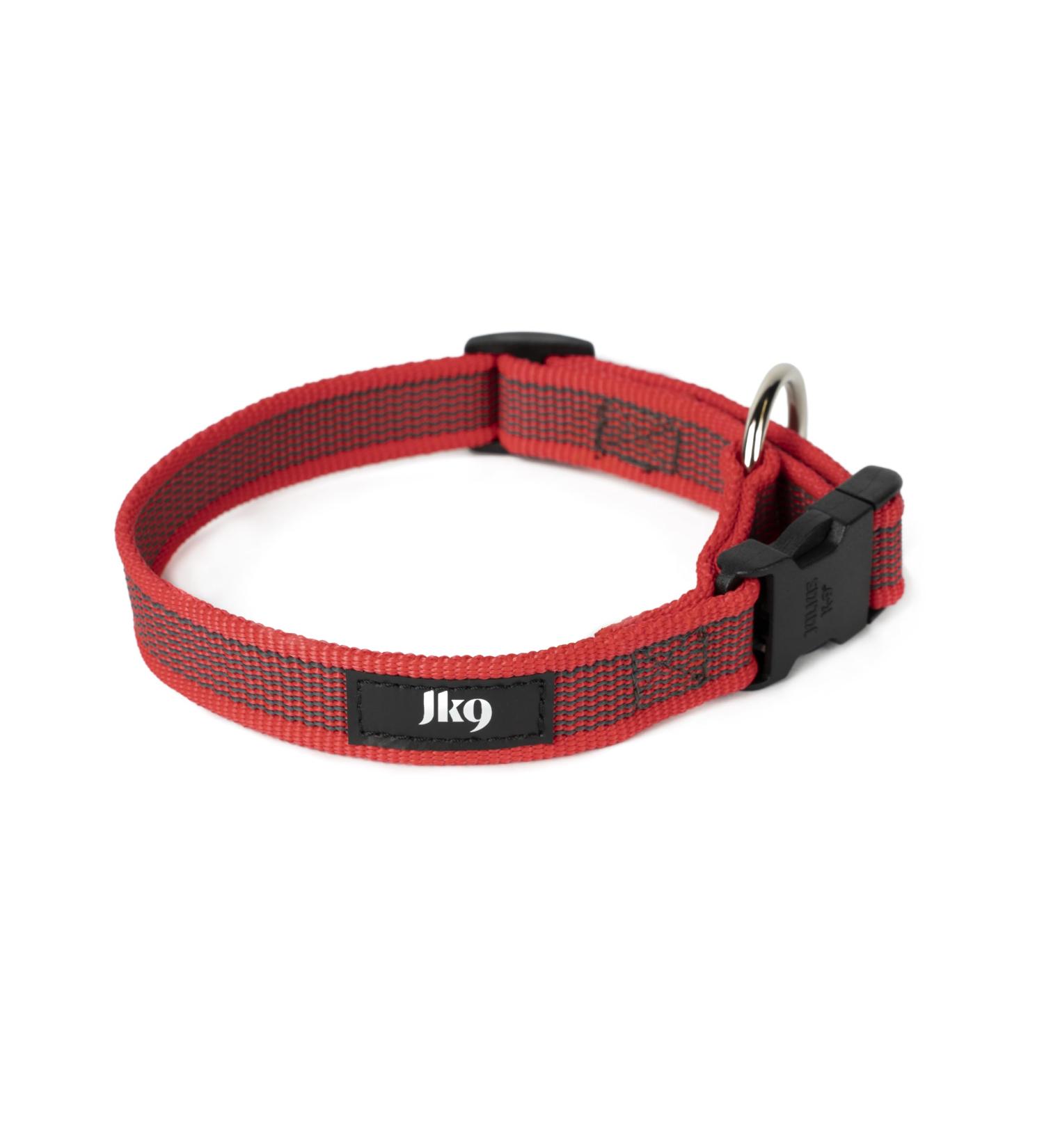 JULIUS-K9 Color & Gray Adjustable Dog Collar - 20mm Width 27-42 cm Size Red-Grey - International Shipping Available - Buy Online on GoSupps.com