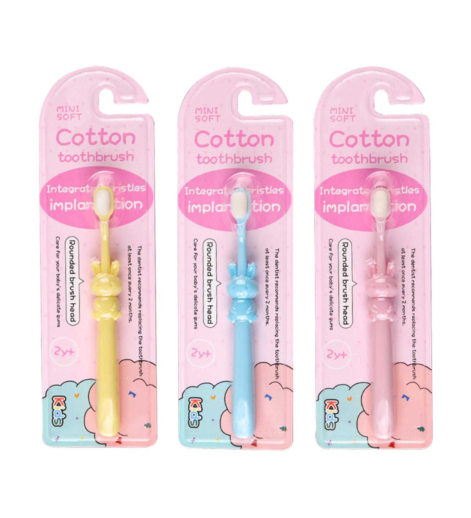 Children's Super Soft Toothbrush - 3 PCs Toothbrush for 2-10 Years Old Baby Child Kid Rabbit - Buy Online on GoSupps.com