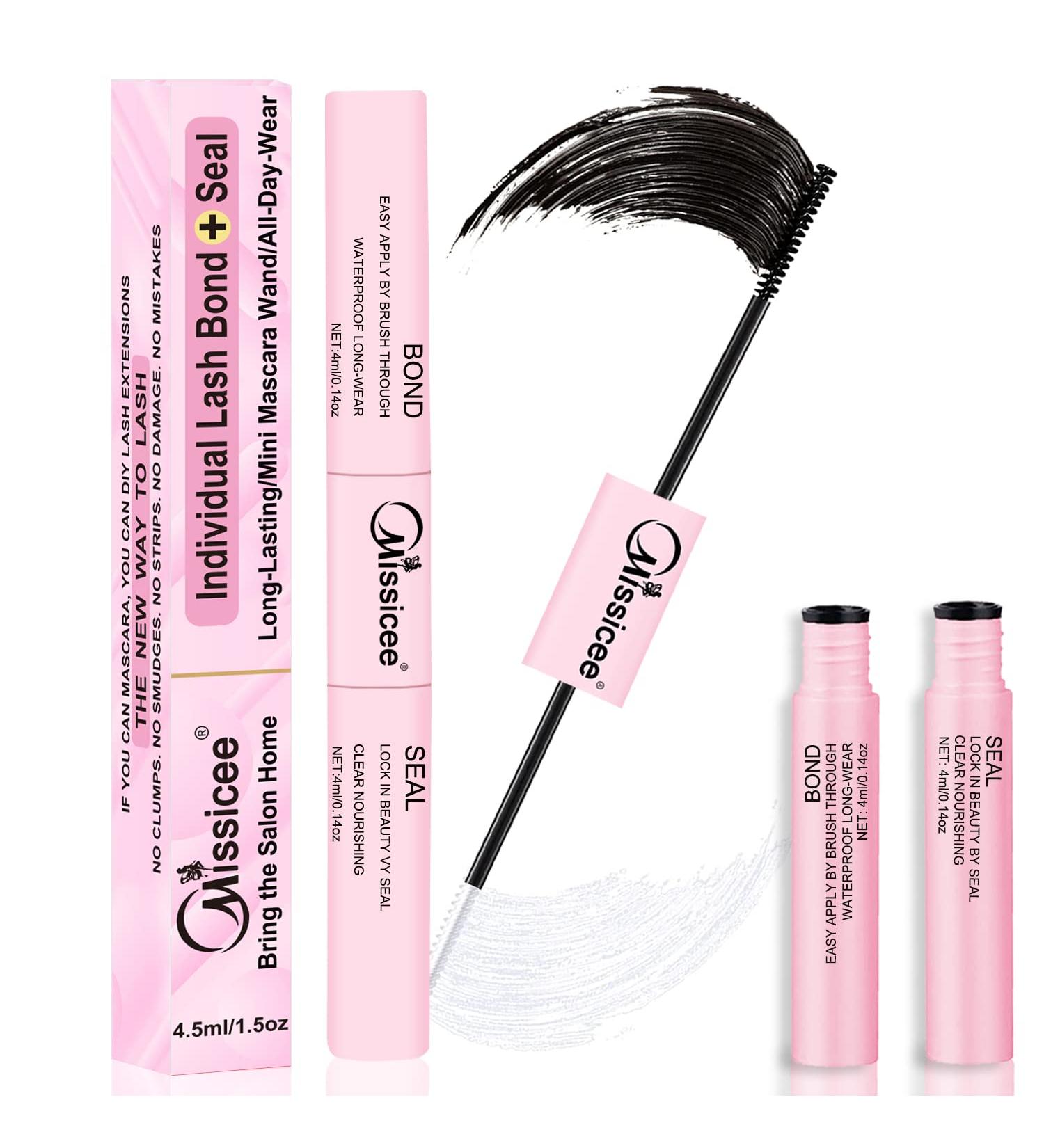 Missicee 2 in 1 Bond and Seal Lash Glue for DIY Cluster Lashes - Super Strong Hold, Latex-Free, Waterproof Formula for Sensitive Eyes | 72Hr Hold - Buy Online on GoSupps.com