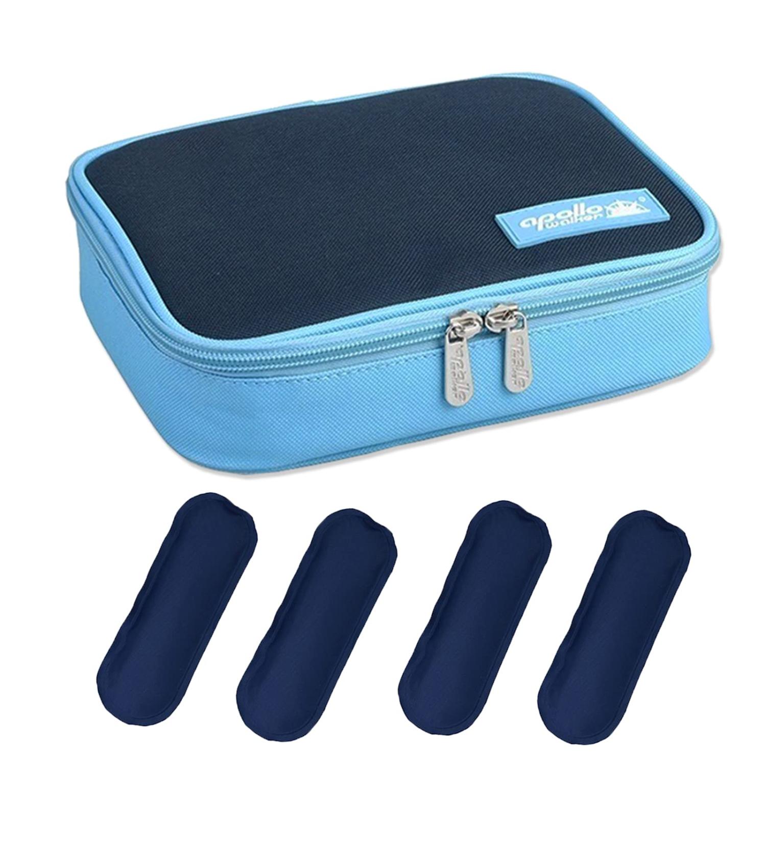 Goldwheat Insulin Cooler Travel Case with Ice Packs - Blue - Buy Online on GoSupps.com