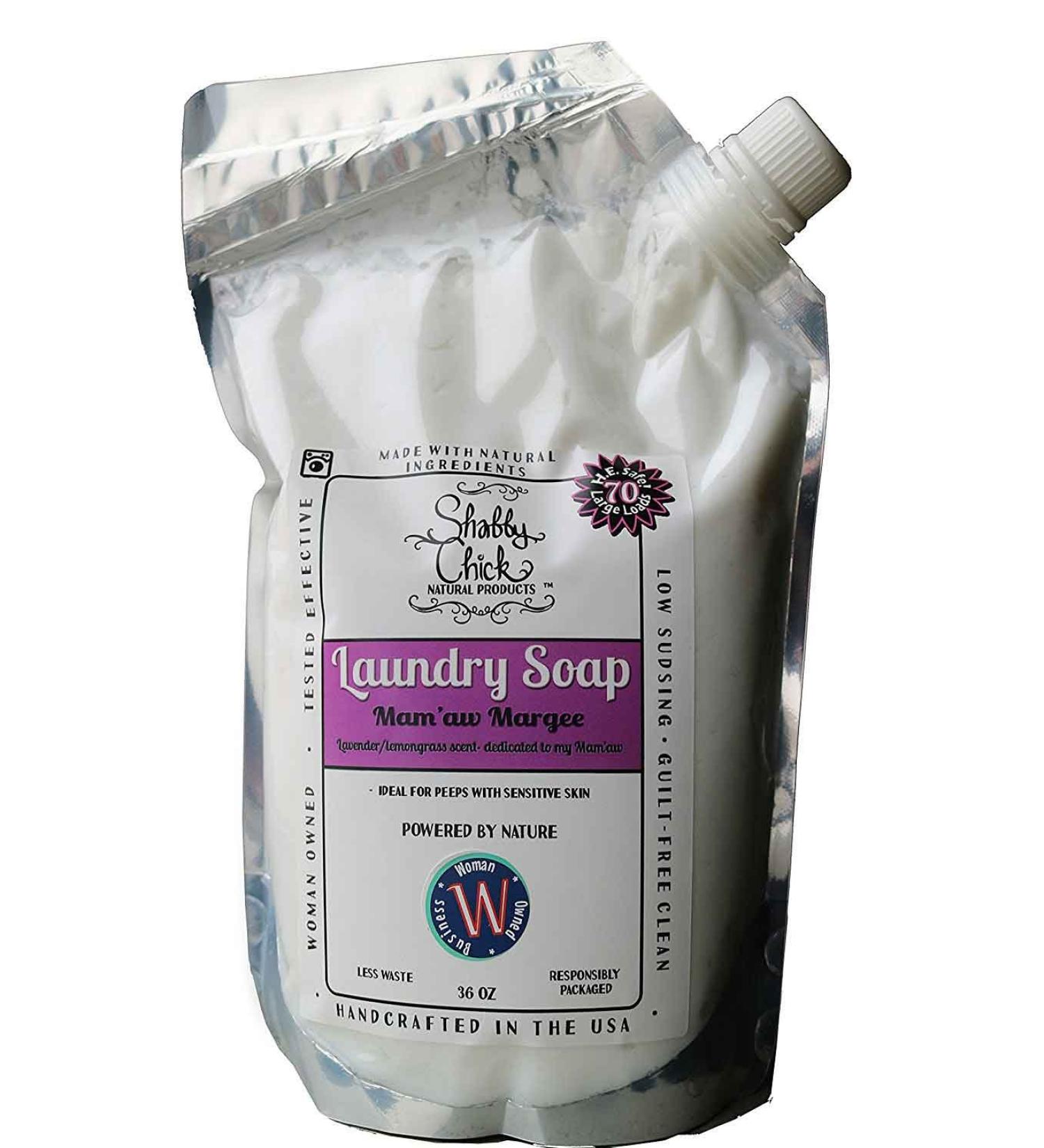 Natural Laundry Soap | 100% Natural Detergent Alternative | Shabby Chick - Lavender Lemongrass Essential Oils | 36 oz - Buy Online on GoSupps.com