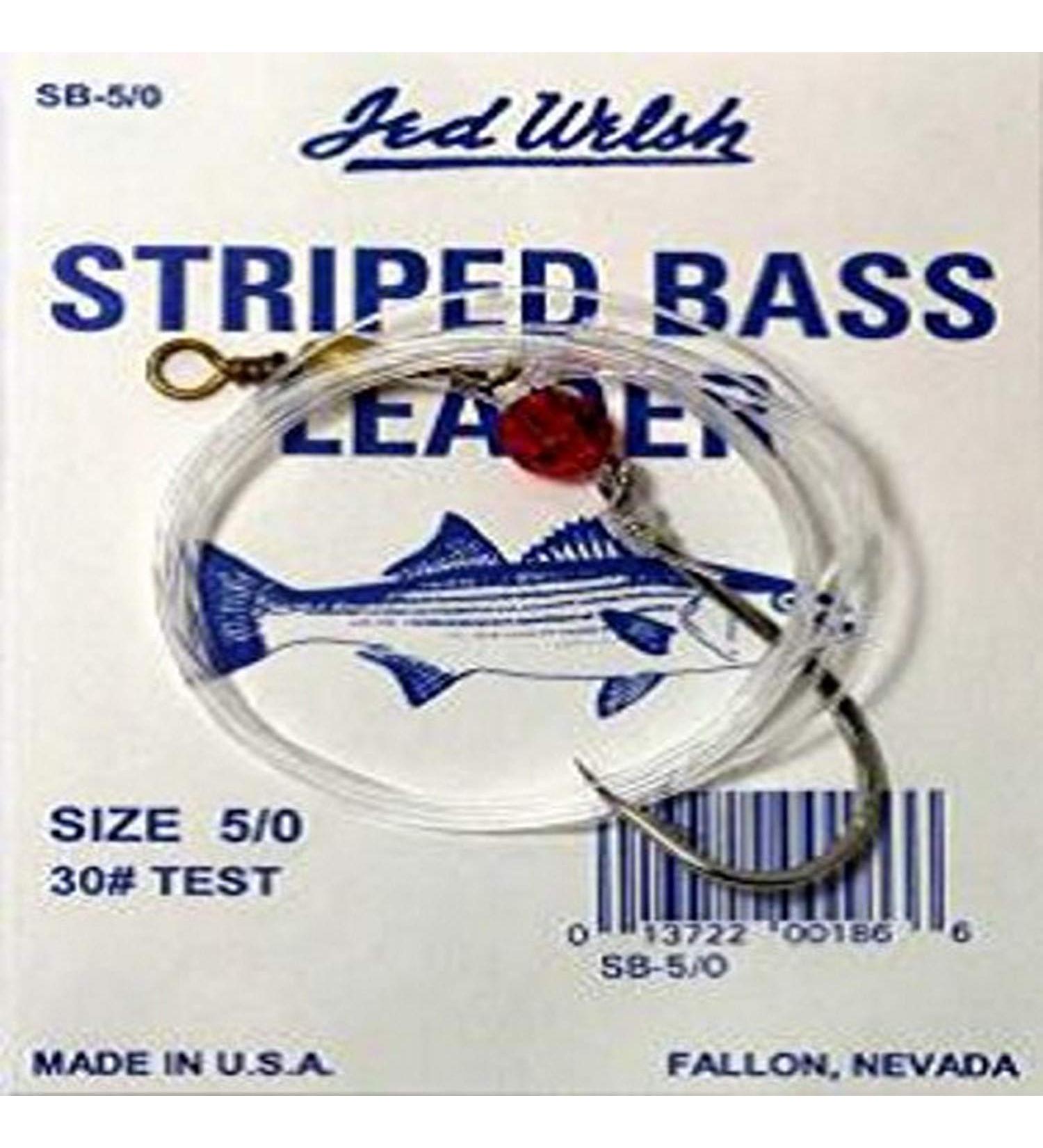 Jed Welsh Fishing Striped Bass Leader Hook 2/0