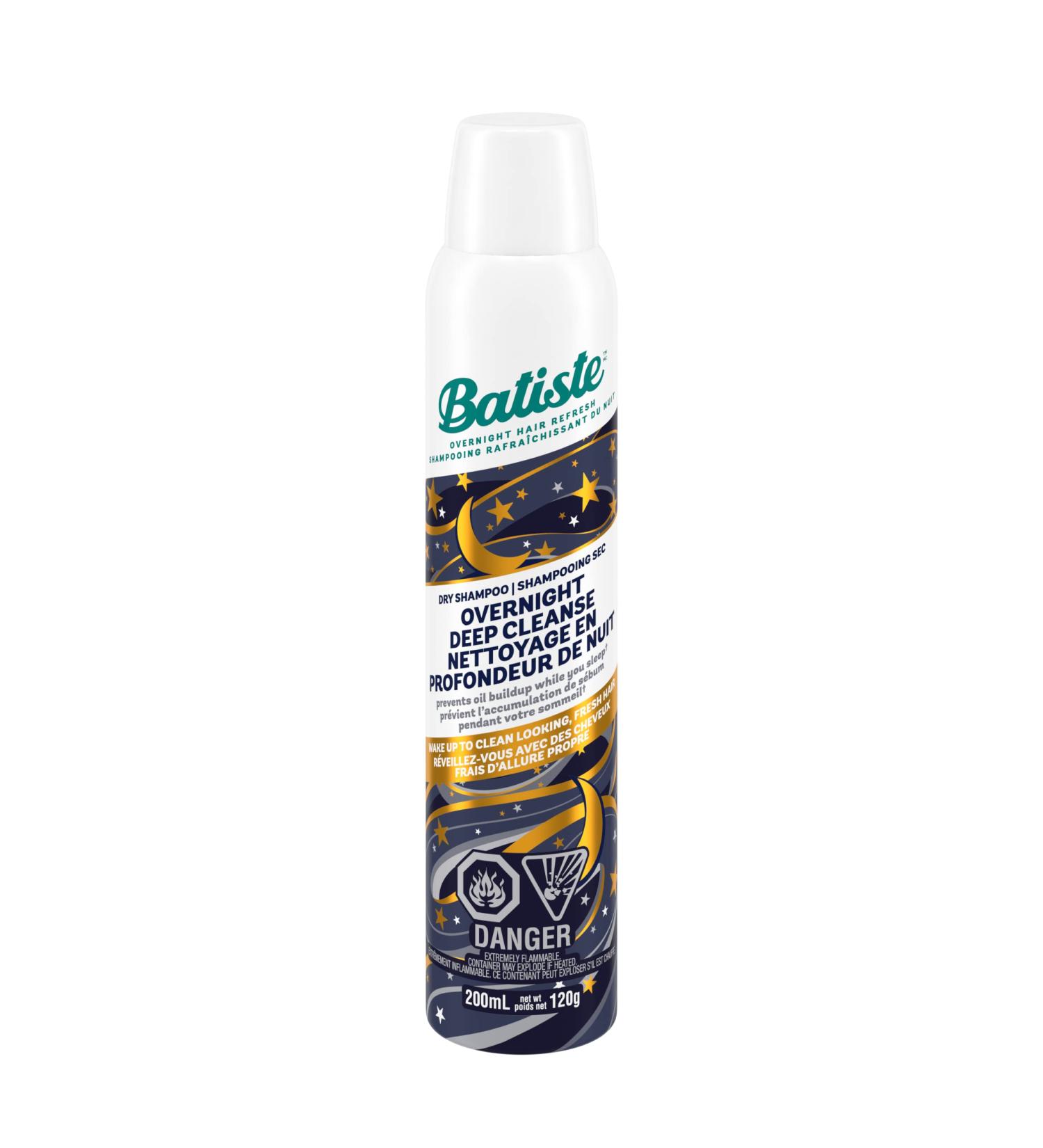 Batiste Dry Shampoo Overnight Deep Cleanse Prevent Oil Build-up In Hair Made With Charcoal Waterless Shampoo 200 mL Overnight 200 ml (Pack of 1) - Buy Online on GoSupps.com