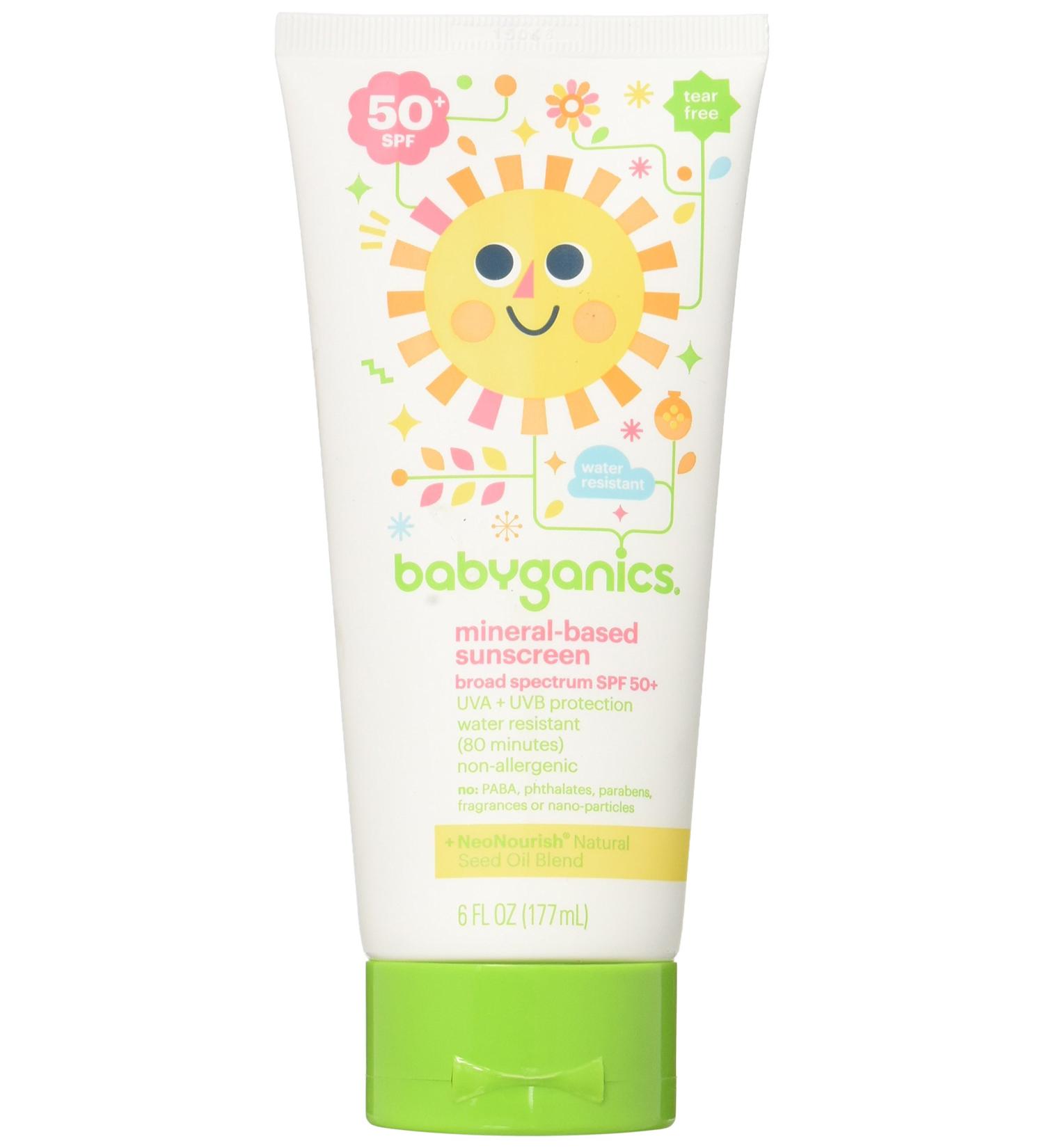 Babyganics Mineral-Based Sunscreen Lotion - SPF 50 6 oz | International Shipping Available - Buy Online on GoSupps.com