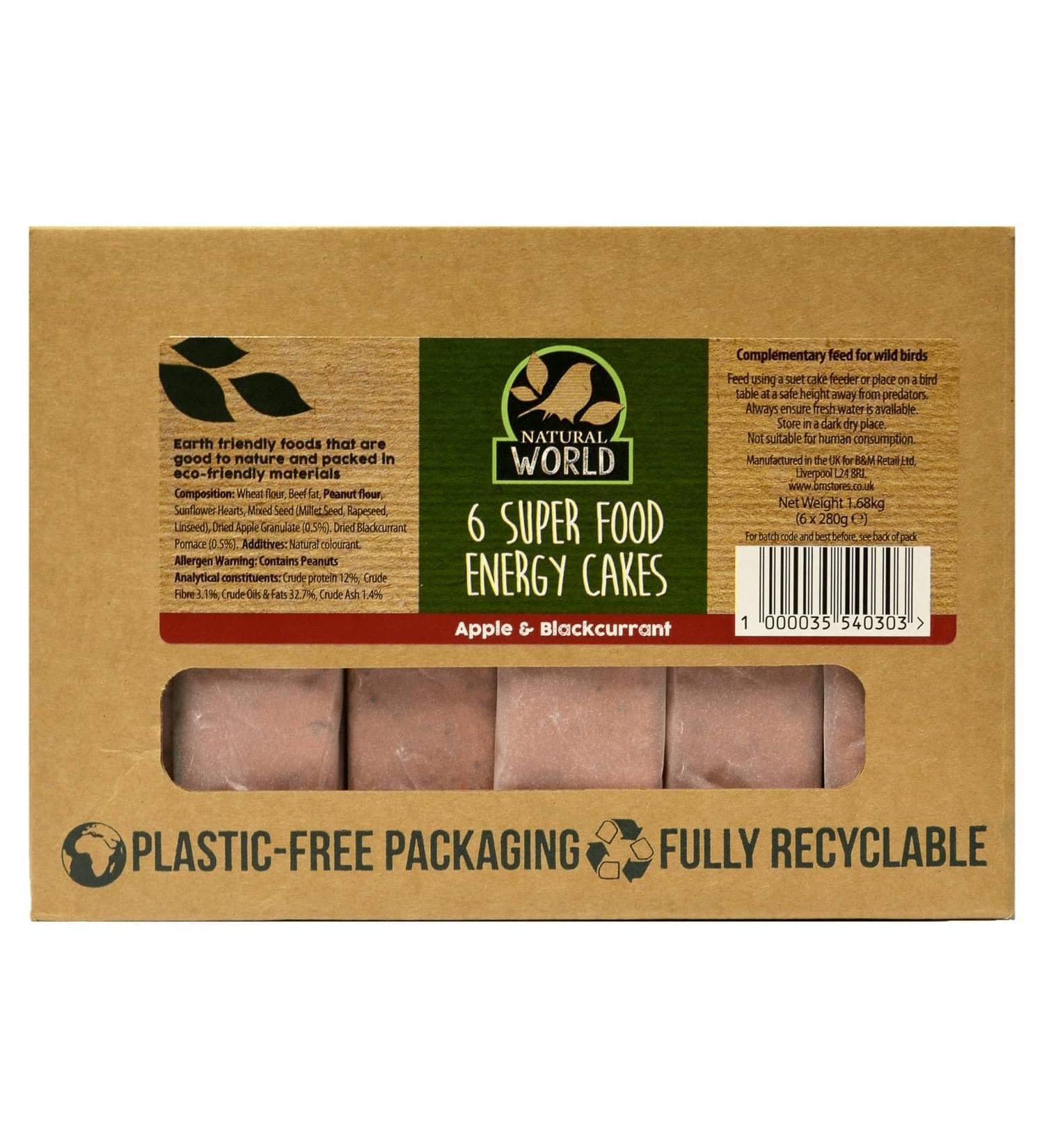 Supr Food Energy Cakes 6pk - Apple & Blackcurrant