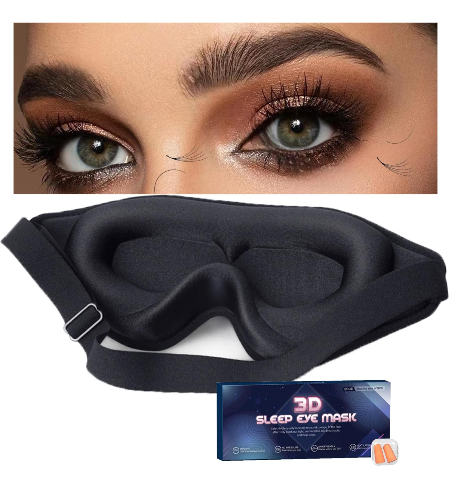 Eye Mask for Lash Extensions - 3D Contoured Sleep Mask with Zero Eye Pressure - Buy Online on GoSupps.com