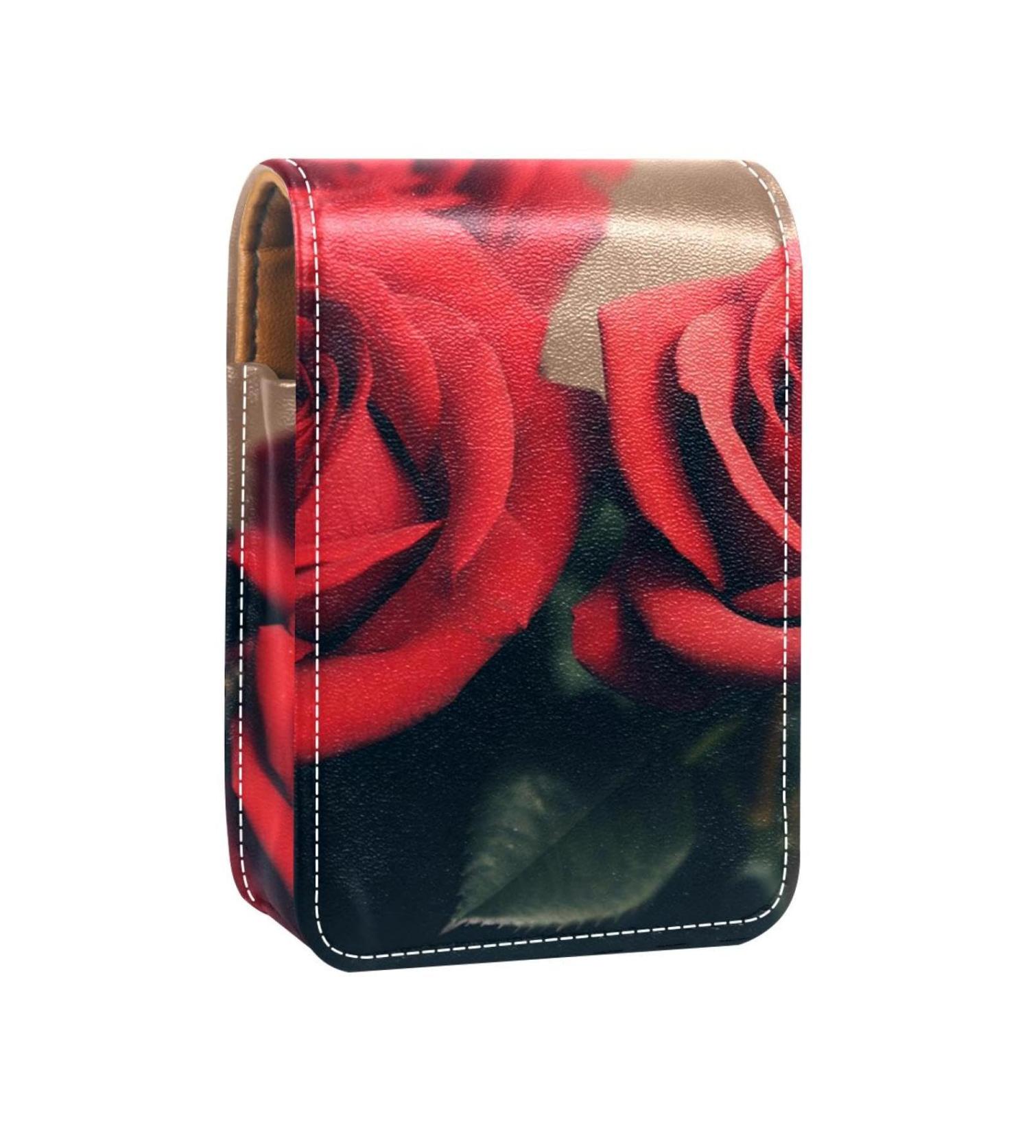 Buy Leather Lipstick Case & Organizer with Mirror - Mini Lipstick Holder Bag | International Shipping Available - Buy Online on GoSupps.com