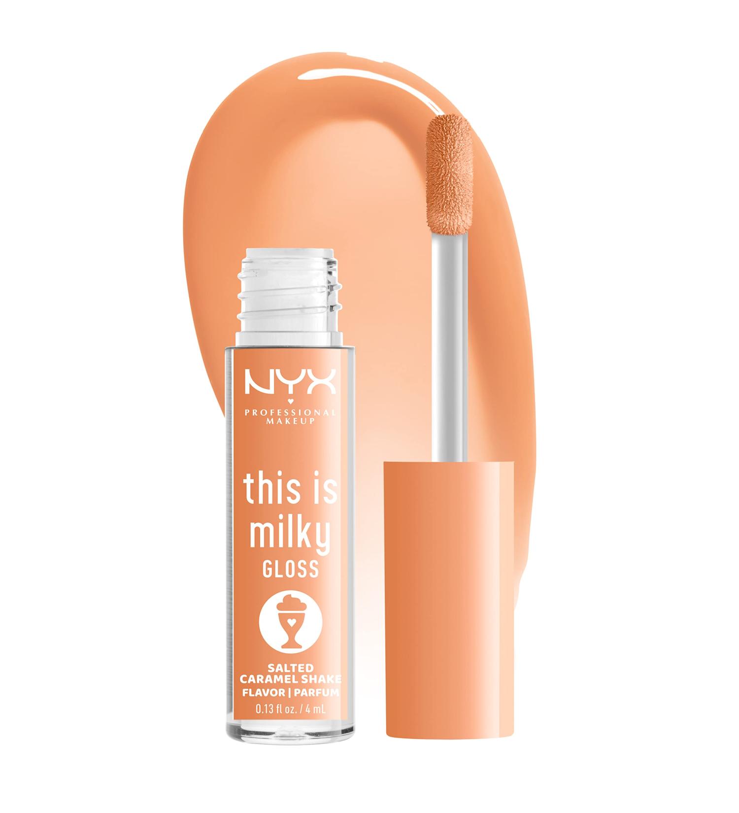 NYX Salted Caramel Shake Milky Gloss Lip Gloss - 12 Hour Hydration Vegan Formula - Buy Online on GoSupps.com
