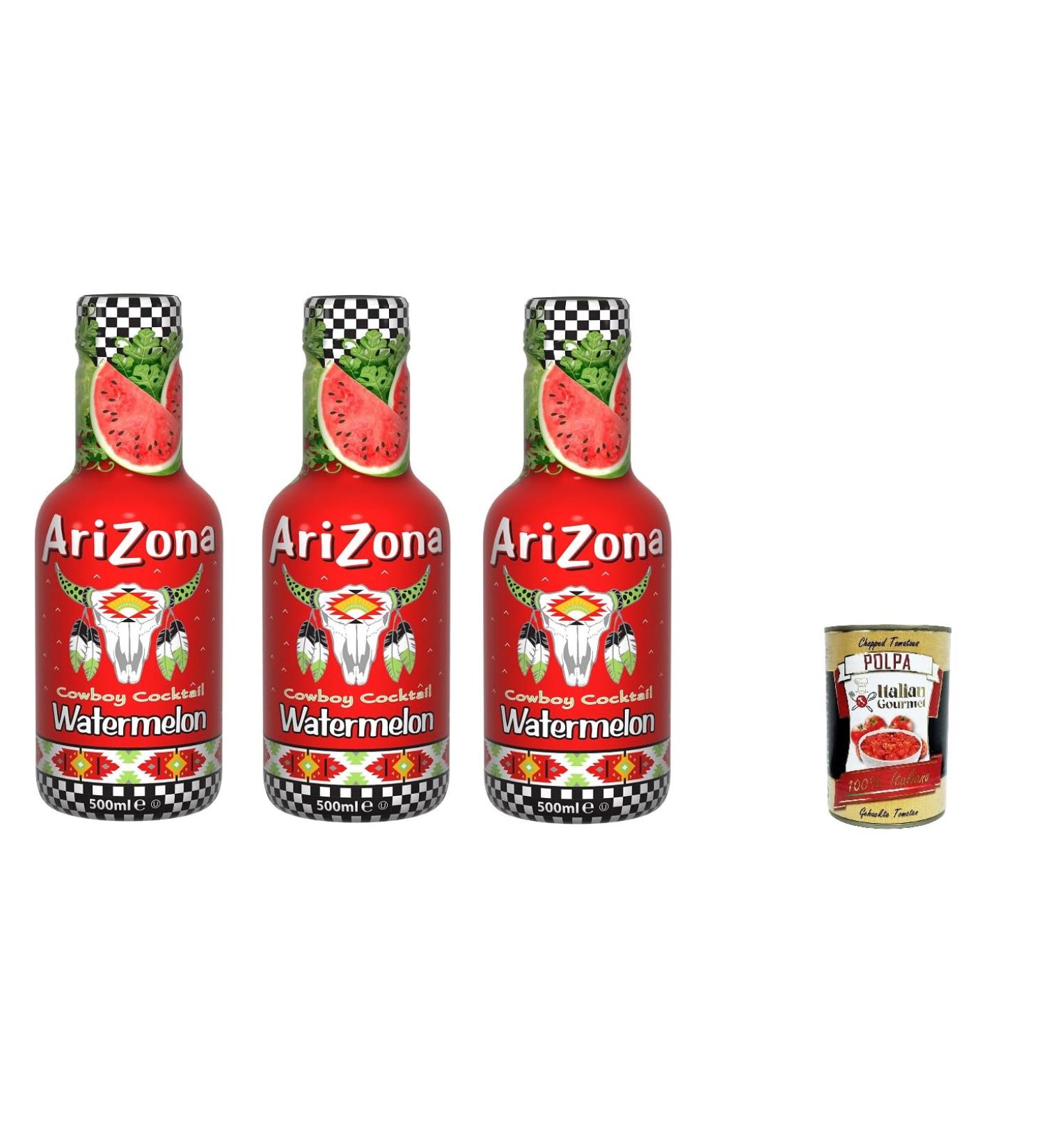  Italian Gourmet E.R. Arizona Watermelon fruit cocktail Watermelon juice cocktail 500 ml + Italian gourmet pulp 400 g - Buy Online on GoSupps.com