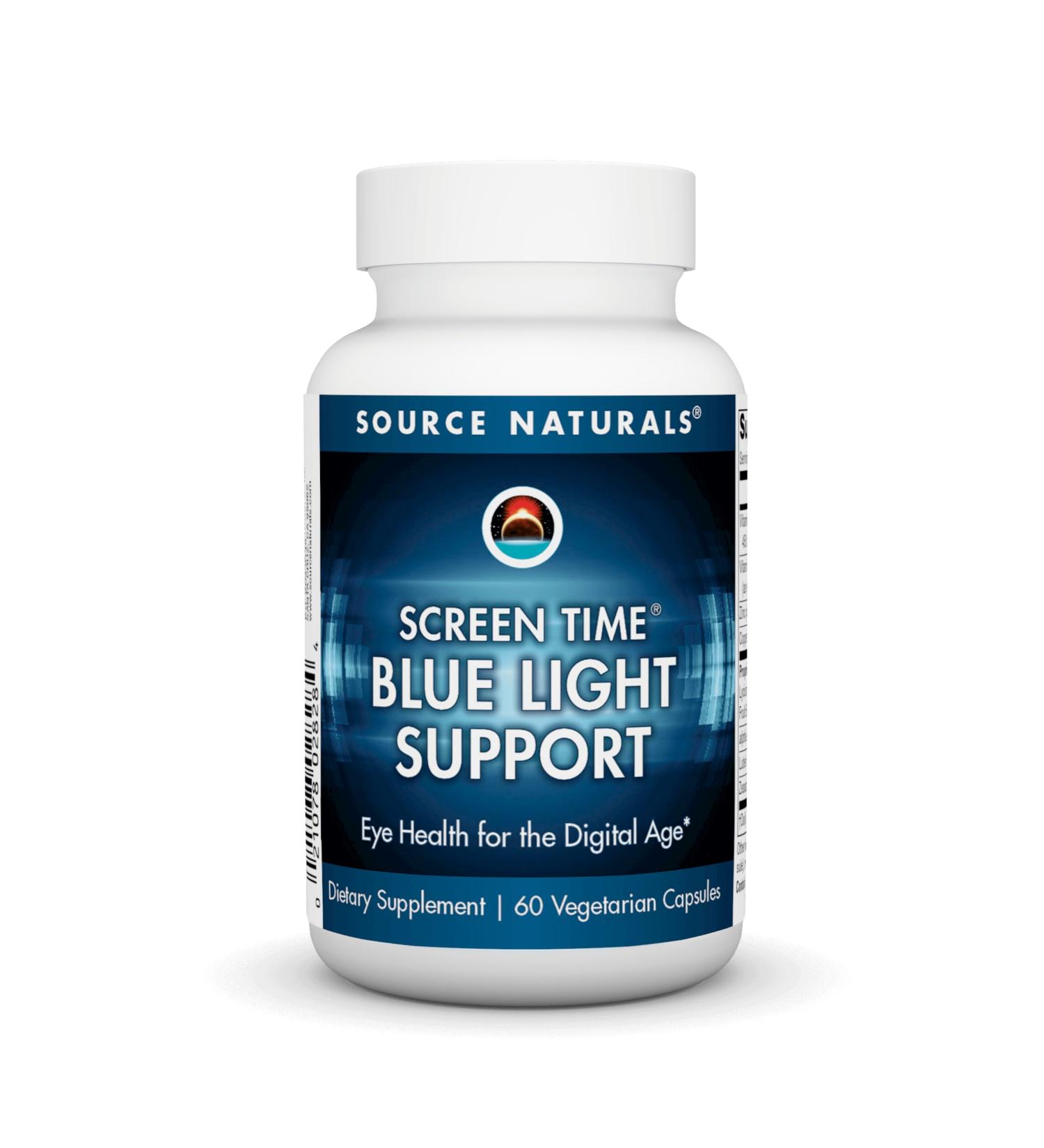Source Naturals Screen Time Blue Light Support Eye Health for The Digital Age* - 60 Vegetarian Capsules - Buy Online on GoSupps.com