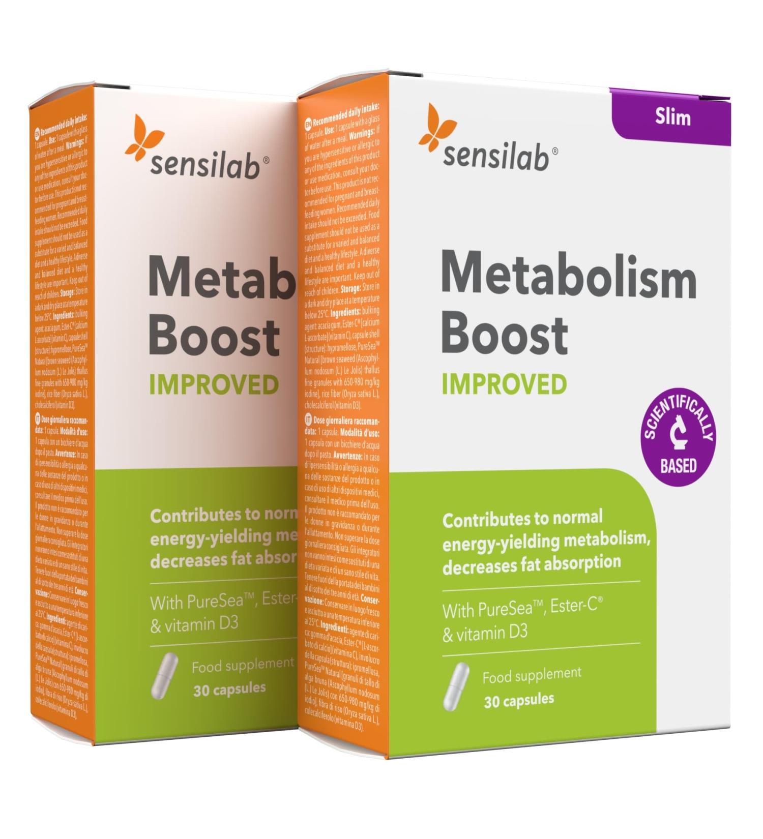 Iode Vitamine C Vitamine D3 | 60 g lules pour 60 jours | Metabolism Boost Improved Sensilab - Buy Online on GoSupps.com