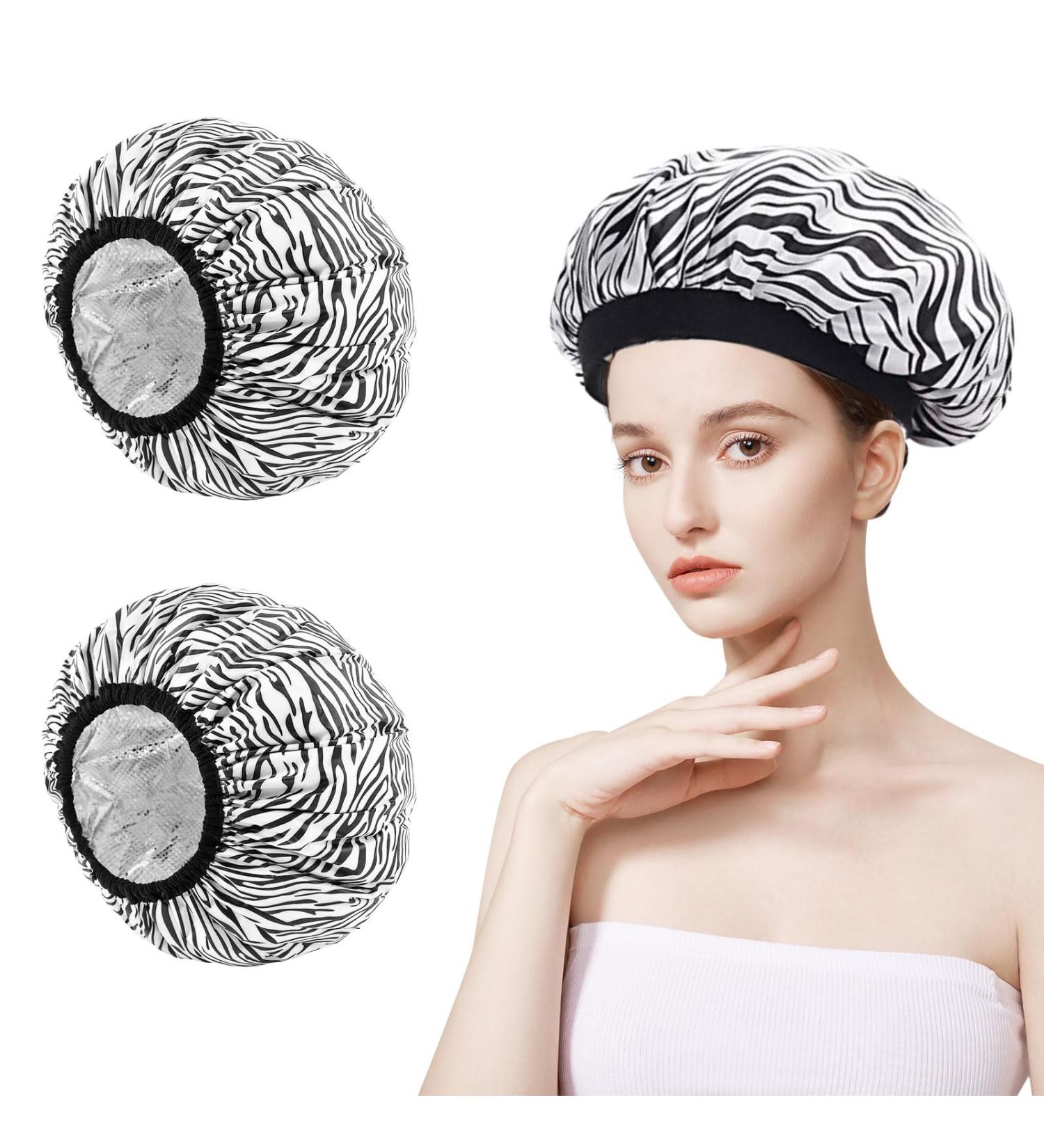 Buy Goiern 2-Piece Hair Heating Caps | Deep Conditioning & Hair Care Tools | Aluminum Film | Ideal for Hair Dye & Hot Oil Treatments (Black) - Buy Online on GoSupps.com