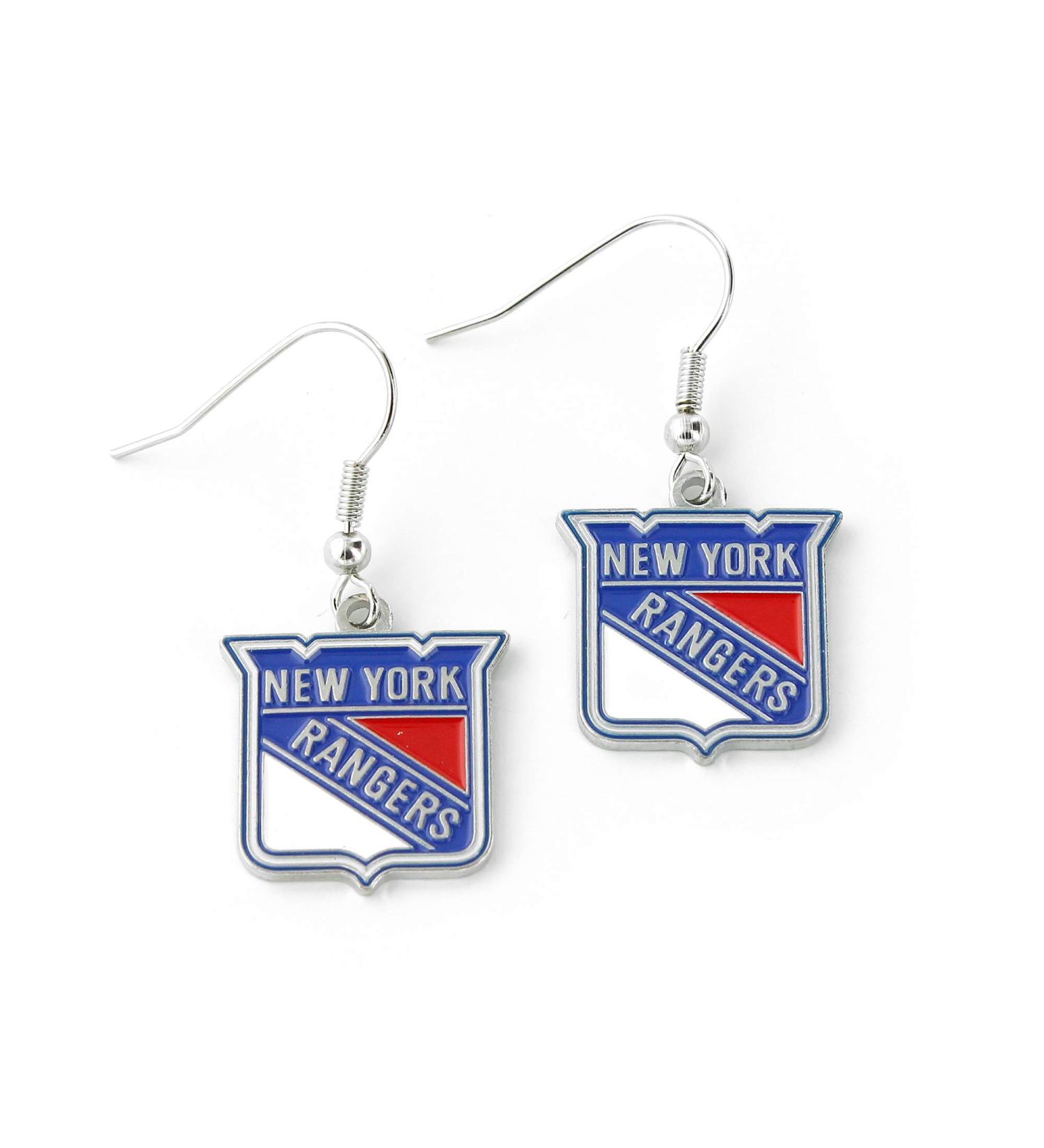 Aminco NHL New York Rangers Logo Dangler Earrings Size 2.5