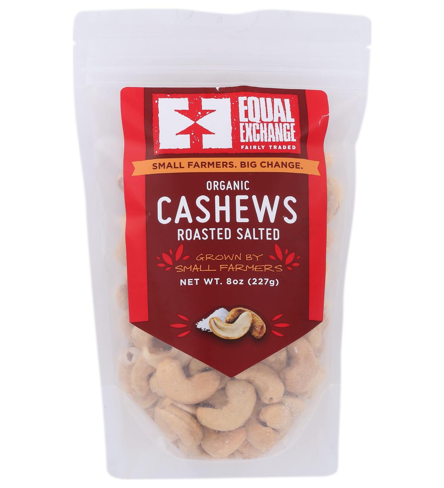 Buy Equal Exchange Organic Roasted Salted Cashews 8 oz - Healthy Snack Option - Buy Online on GoSupps.com