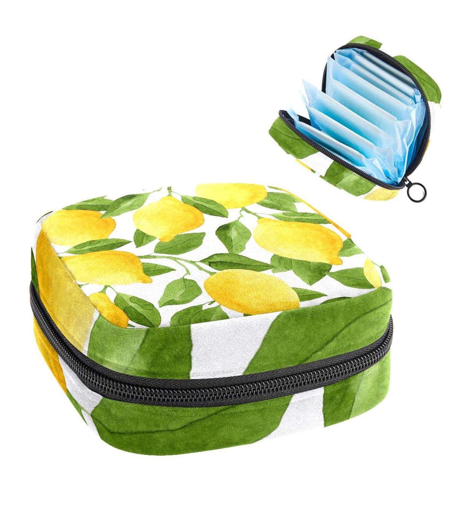 Women's Bonds Storage Pocket Stillpad - Watercolor Lemon Portable Period Kit Bag | Feminine Product Organizer - Buy Online on GoSupps.com