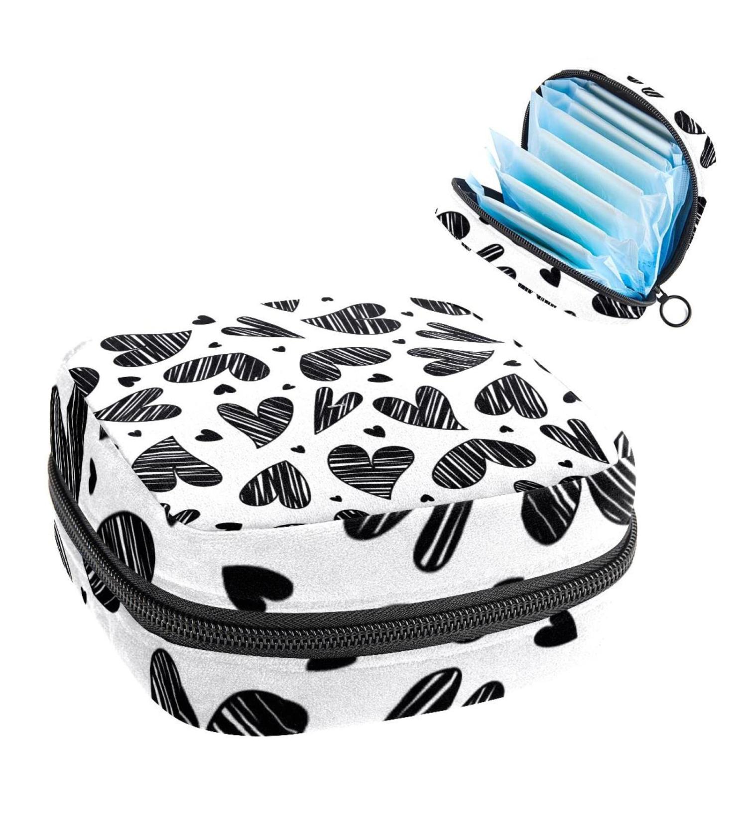 Shop Women's Bonds Storage Pockets Stillpad Wicker Heart Seamless Pattern Period Kit Bag - Stylish & Functional Feminine Product Bag for Girls - Buy Online on GoSupps.com