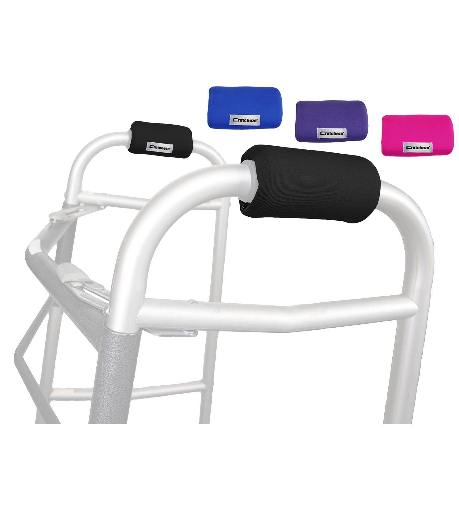 Crutcheze Walker Padded Hand Grip Covers - Made in USA | Moisture-Wicking & Washable | Orthopedic Accessories in Black - Buy Online on GoSupps.com