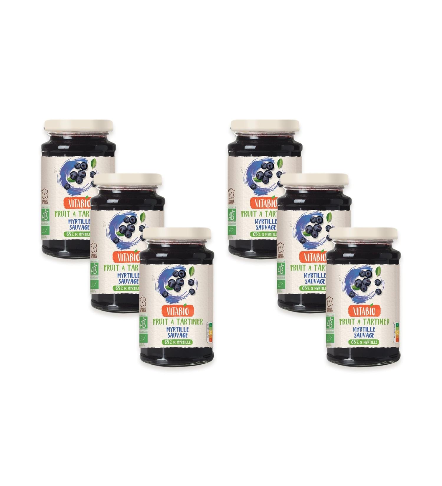 Vitabio - Spreads - Blueberry 290g - Pack of 6 - Organic - Buy Online on GoSupps.com