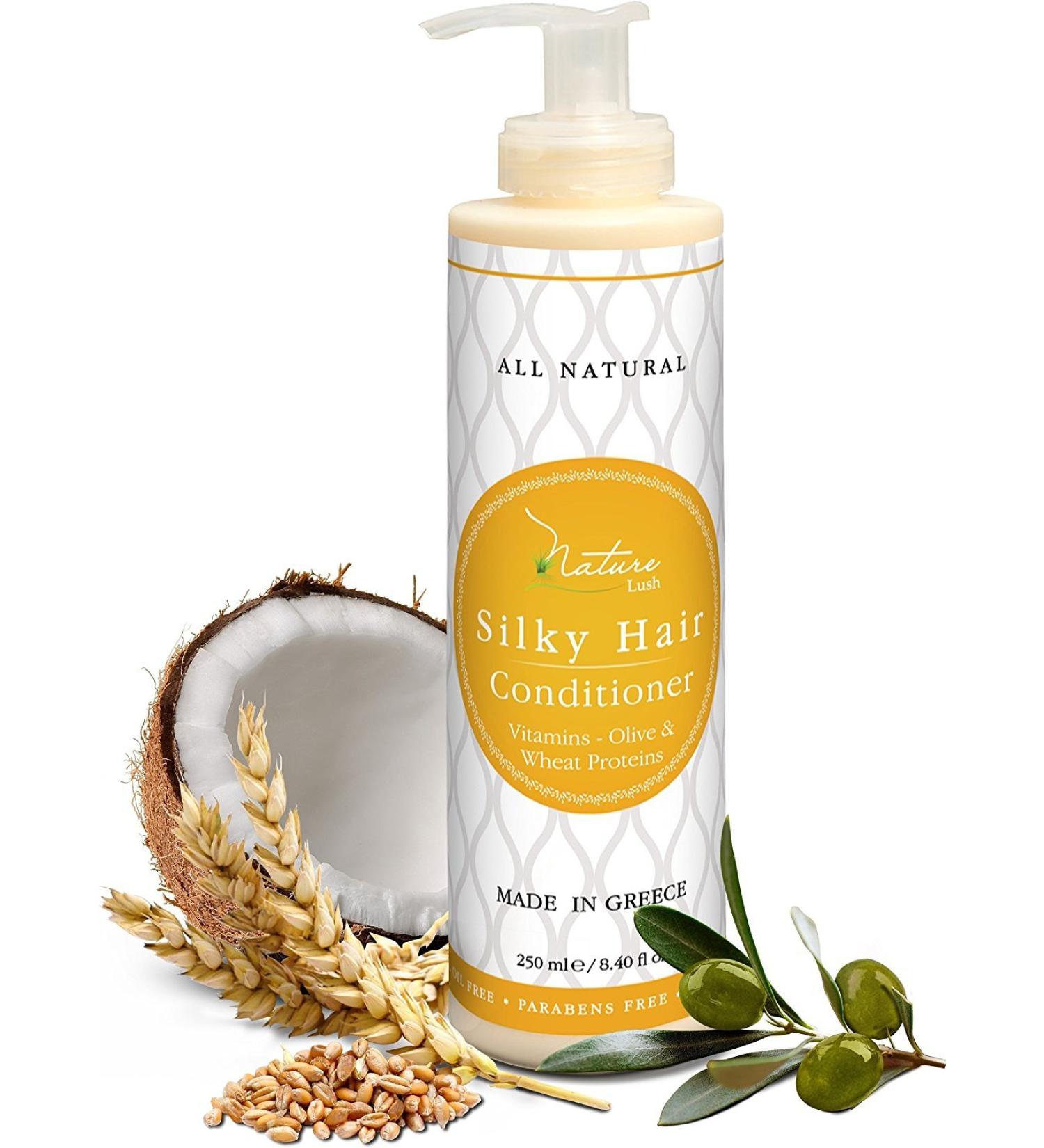 Organic Olive Silky Hair Conditioner - Sulfate Free Nourishing Treatment for Stronger Hair Roots - Daily Use for Men & Women - Vitamins & Proteins 8.4 oz - Buy Online on GoSupps.com