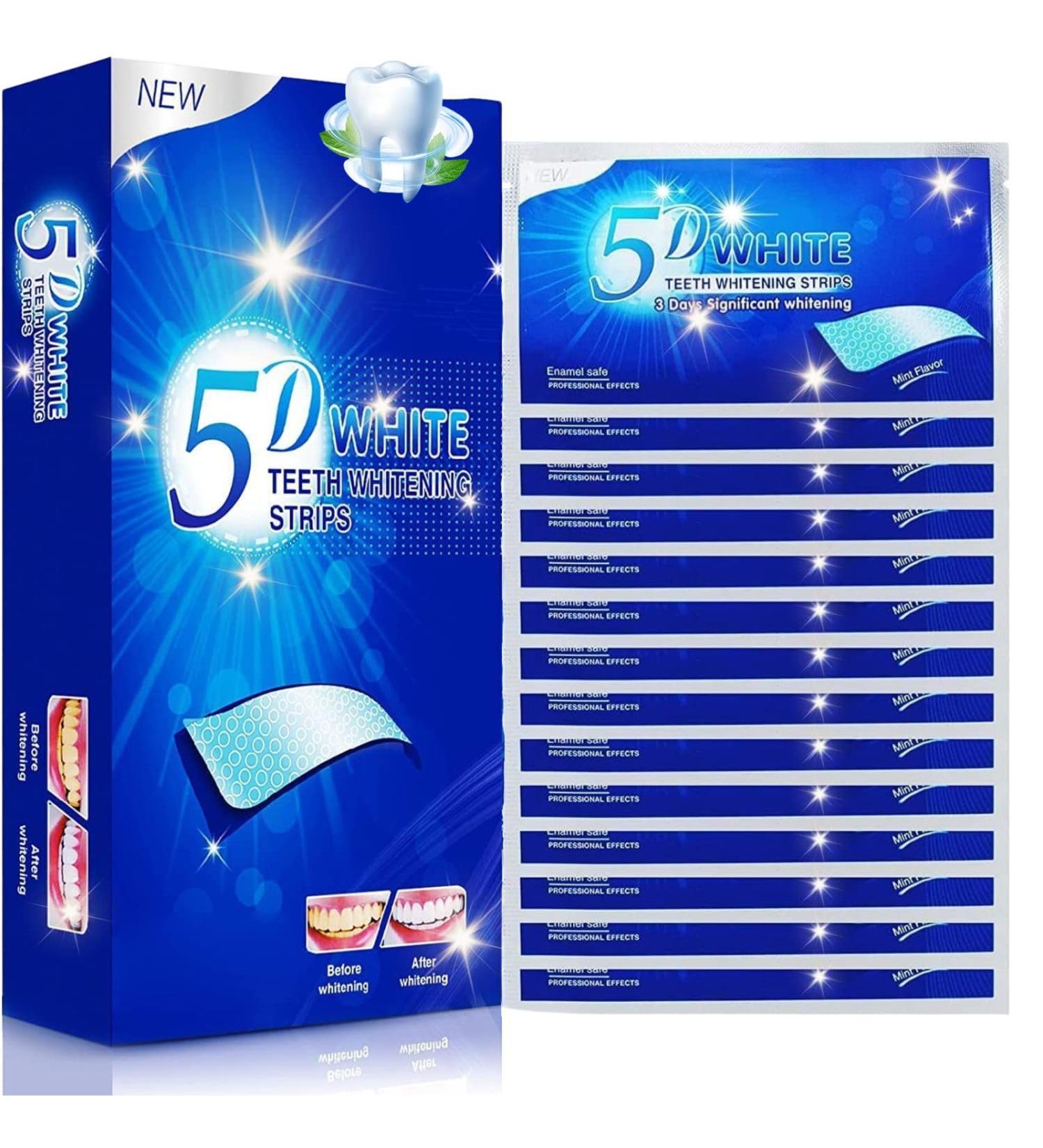 Professional Teeth Whitening Strips for Safe Home Use - 28 Strips, 14 Treatments - Buy Online on GoSupps.com